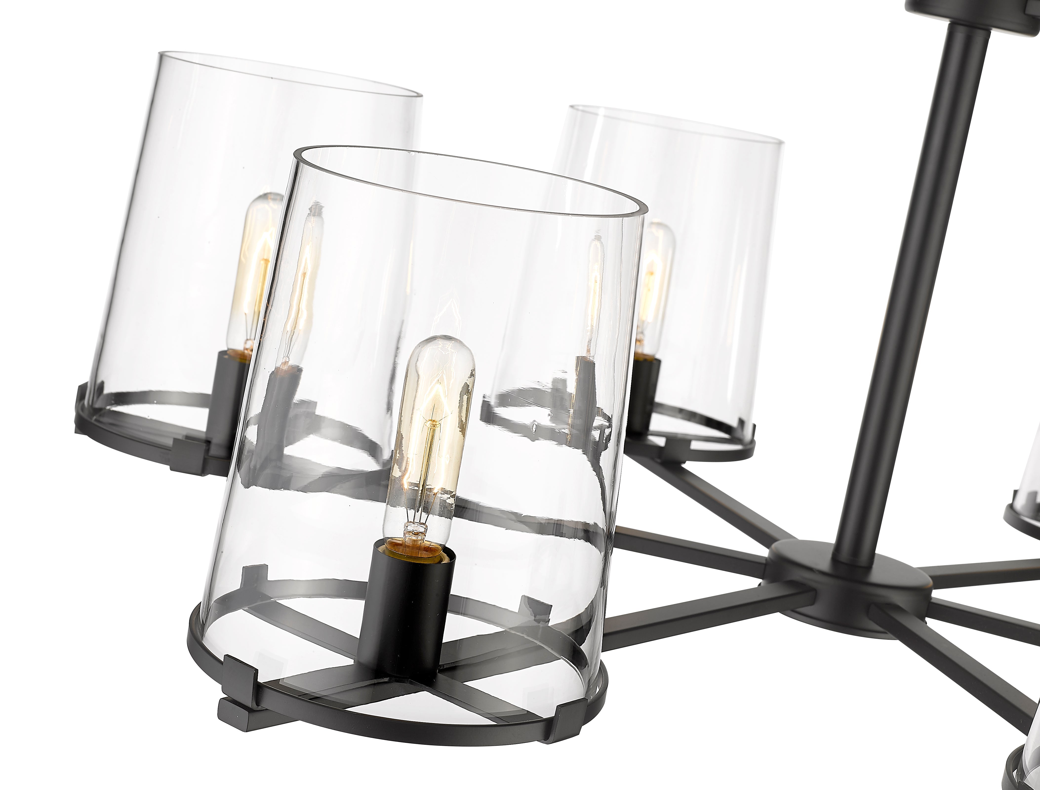 Callista 9 Light Chandelier Matte Black