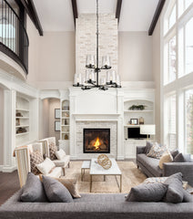 Callista 9 Light Chandelier Matte Black