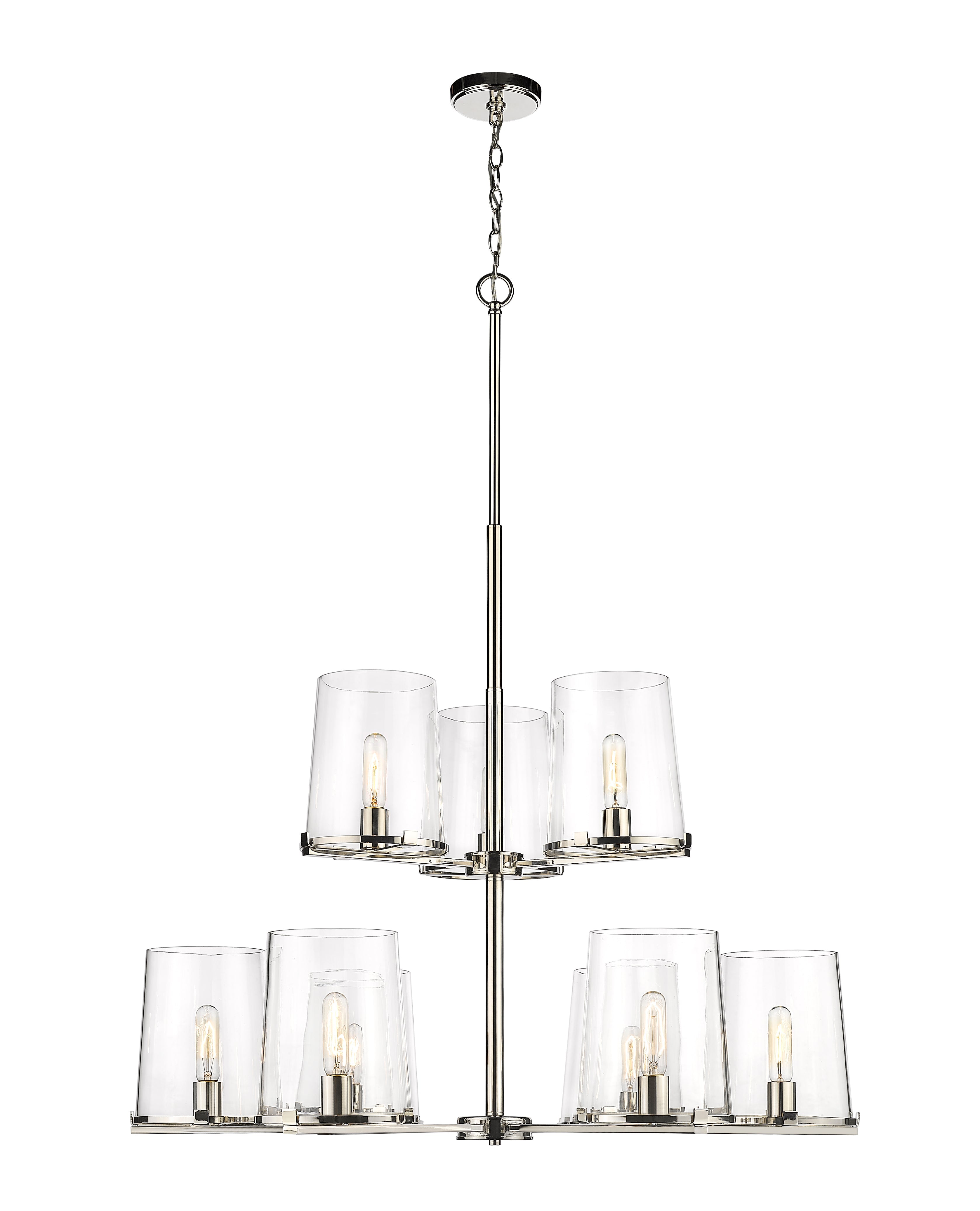 Callista 9 Light Chandelier Polished Nickel