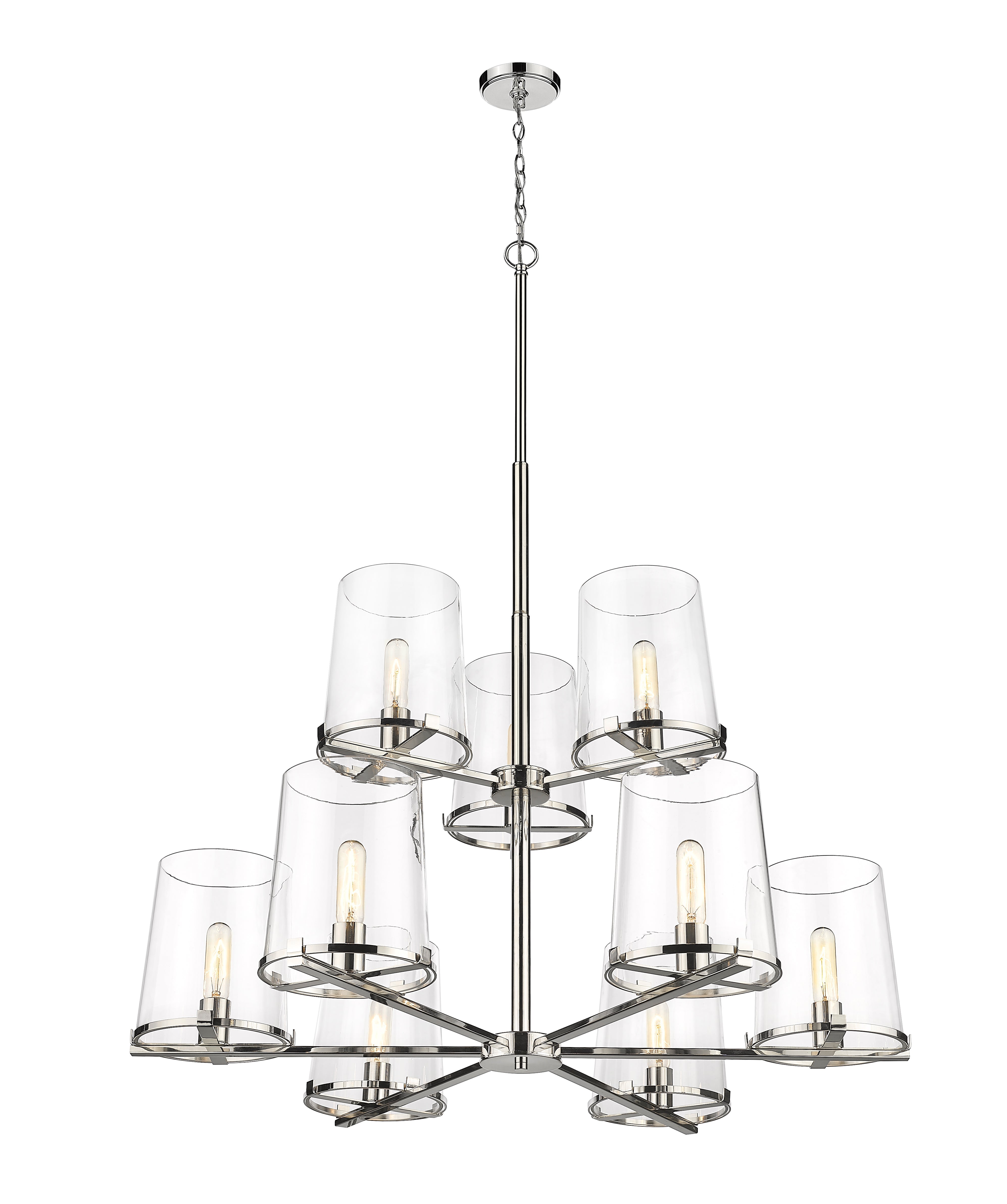 Callista 9 Light Chandelier Polished Nickel