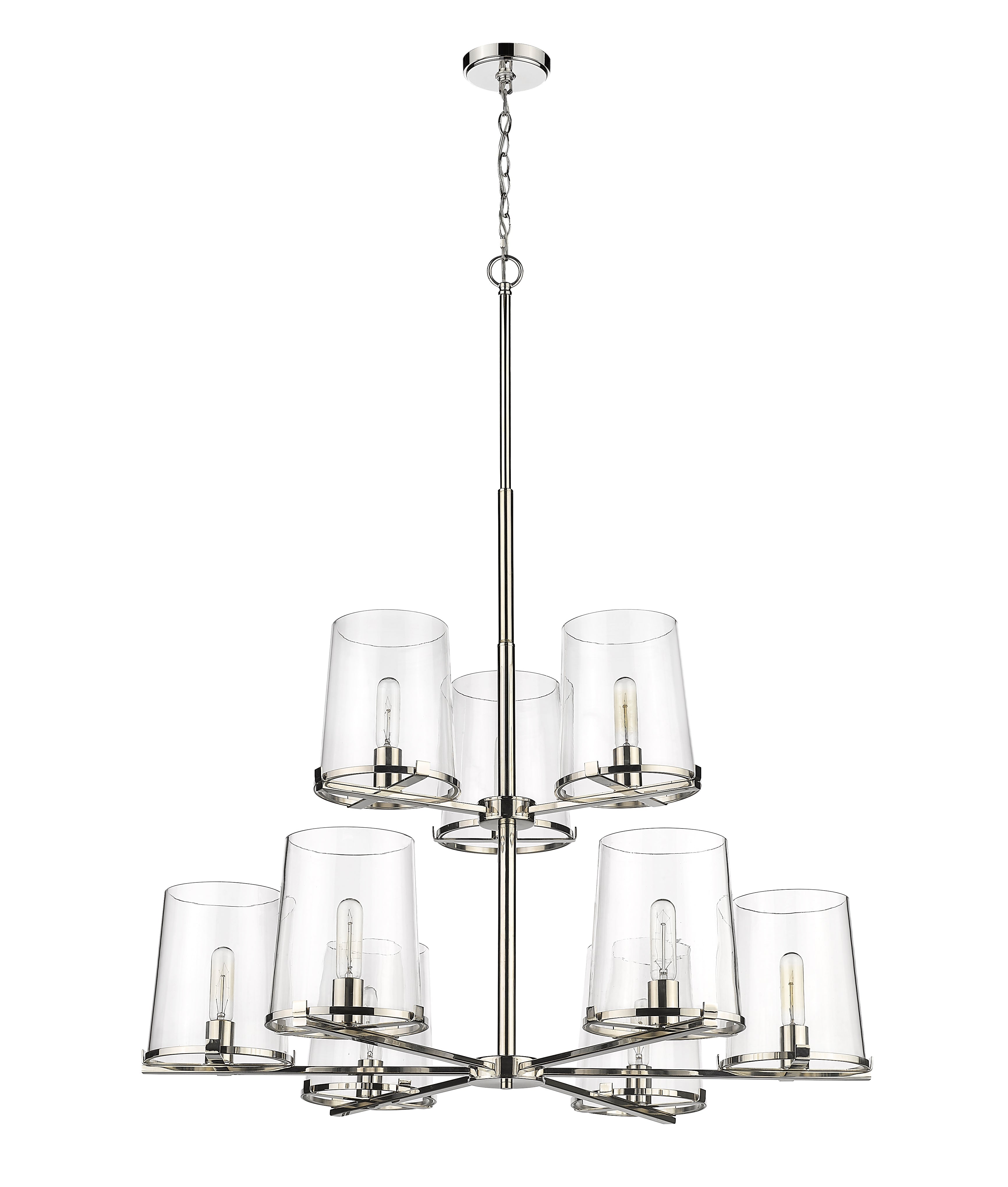 Callista 9 Light Chandelier Polished Nickel