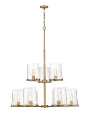 Callista 9 Light Chandelier Rubbed Brass