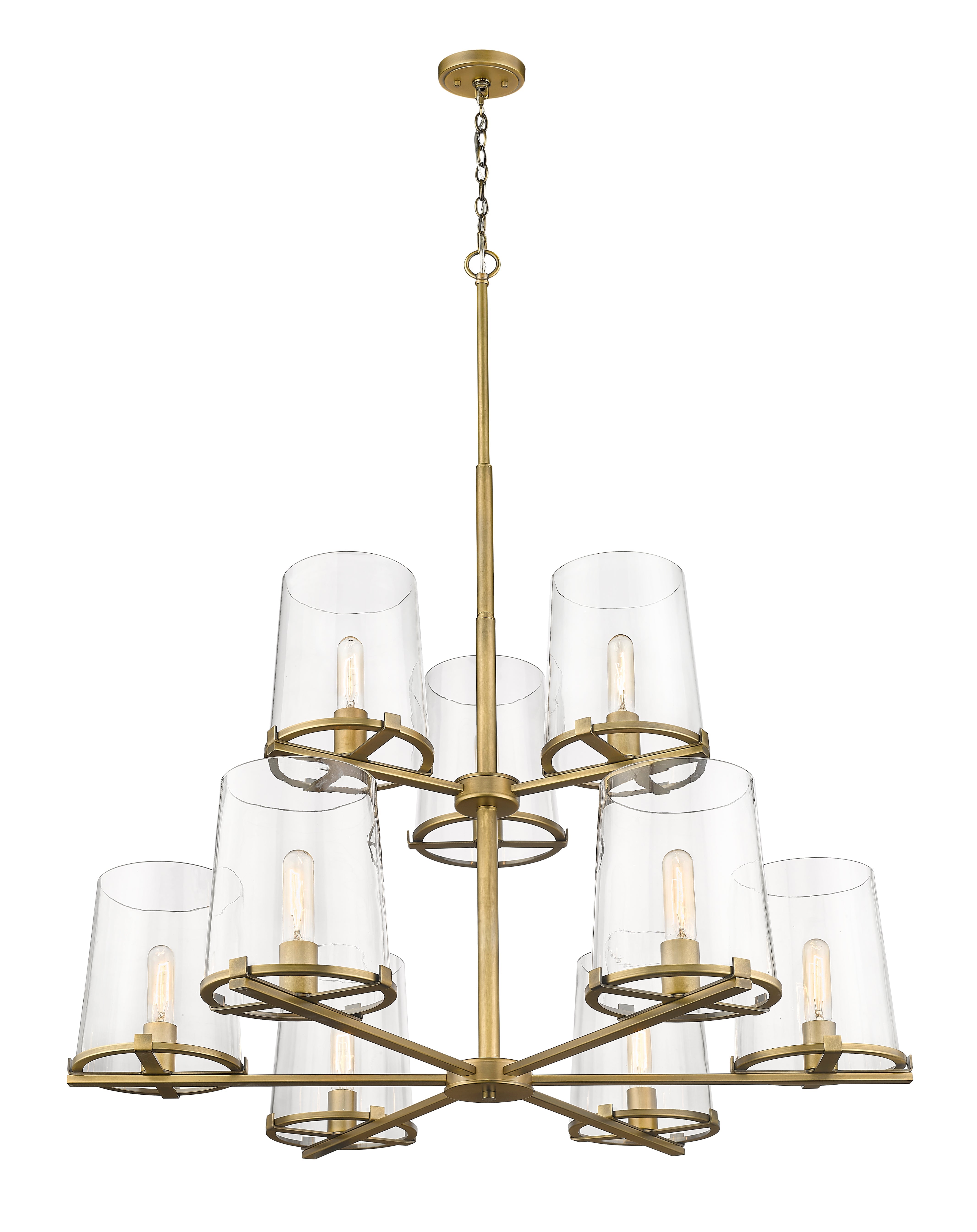 Callista 9 Light Chandelier Rubbed Brass