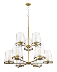 Callista 9 Light Chandelier Rubbed Brass
