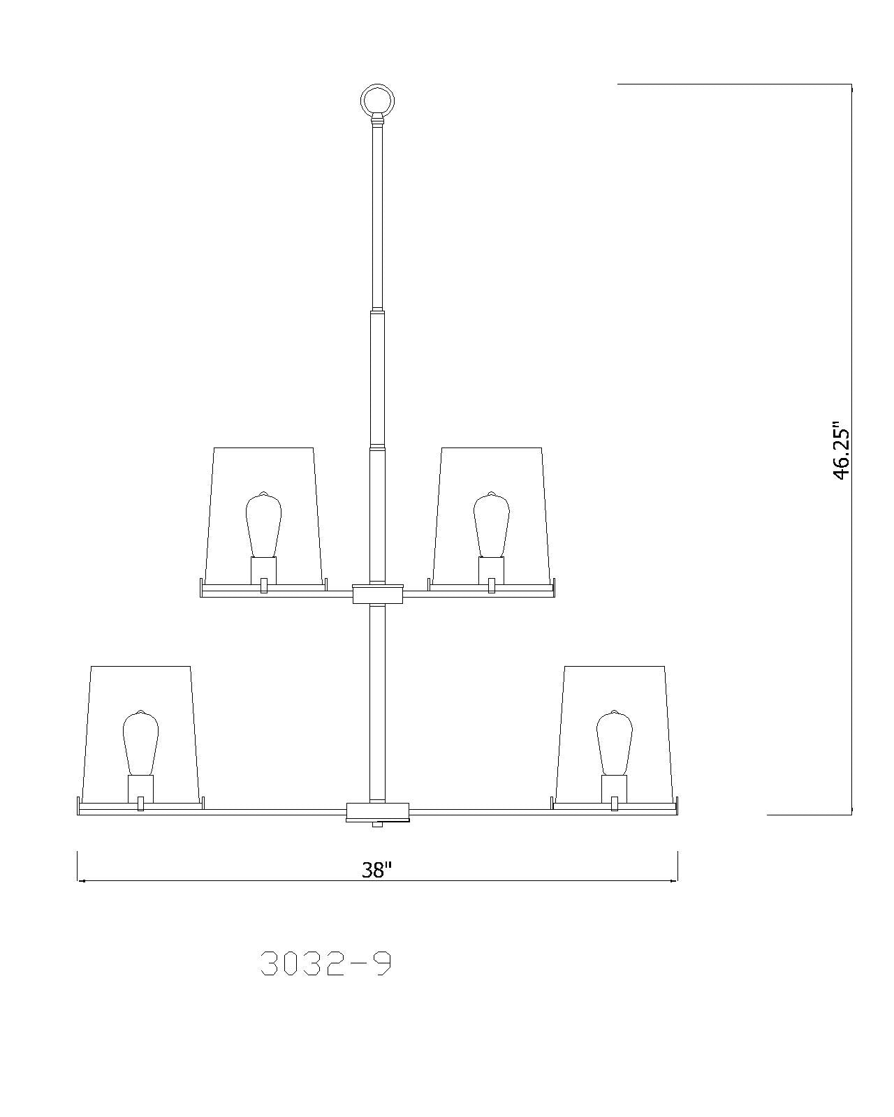 Callista 9 Light Chandelier Rubbed Brass
