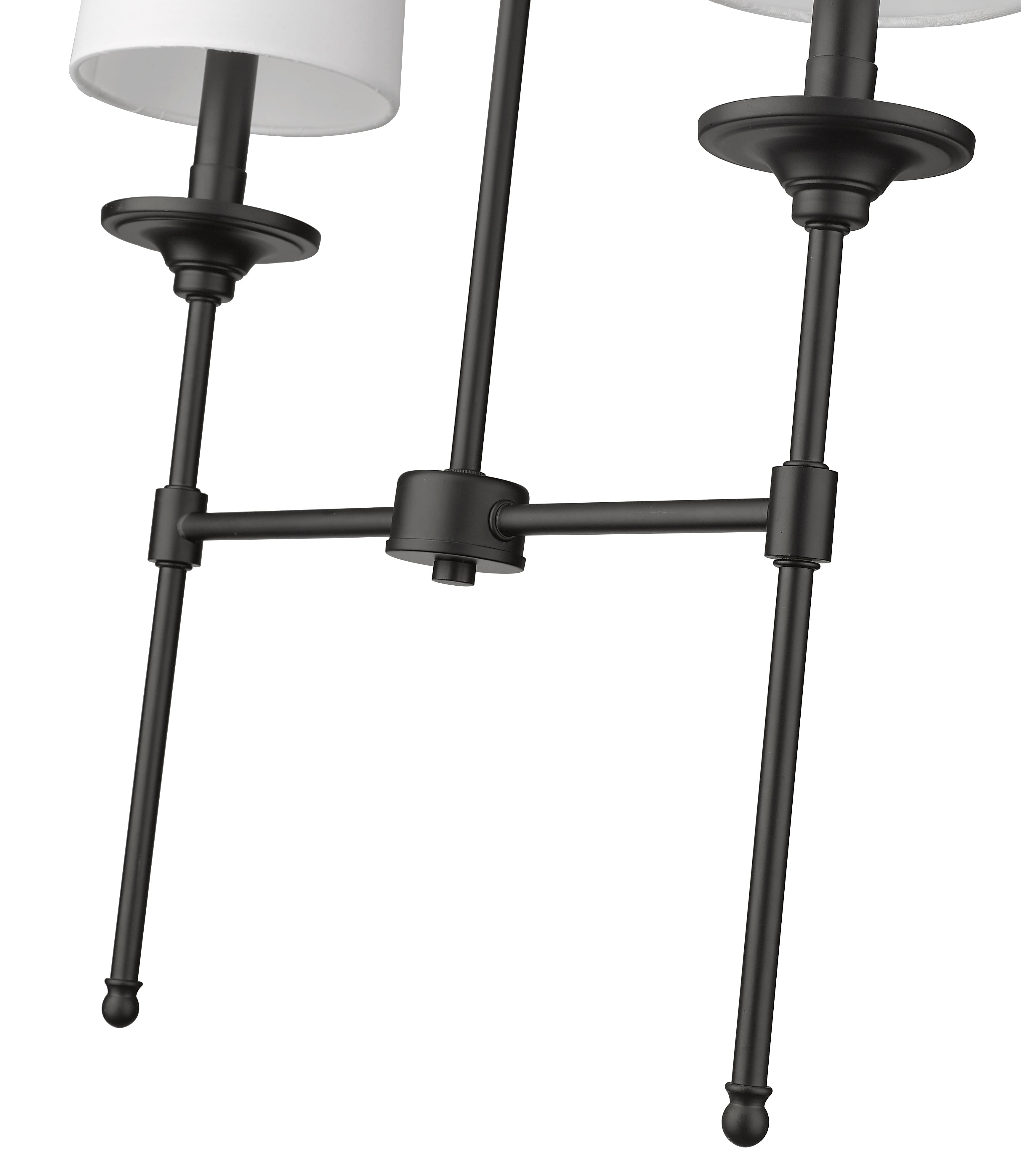 Emily 2 Light Linear Chandelier Matte Black