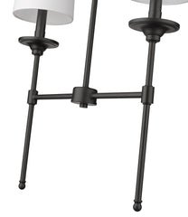 Emily 2 Light Linear Chandelier Matte Black