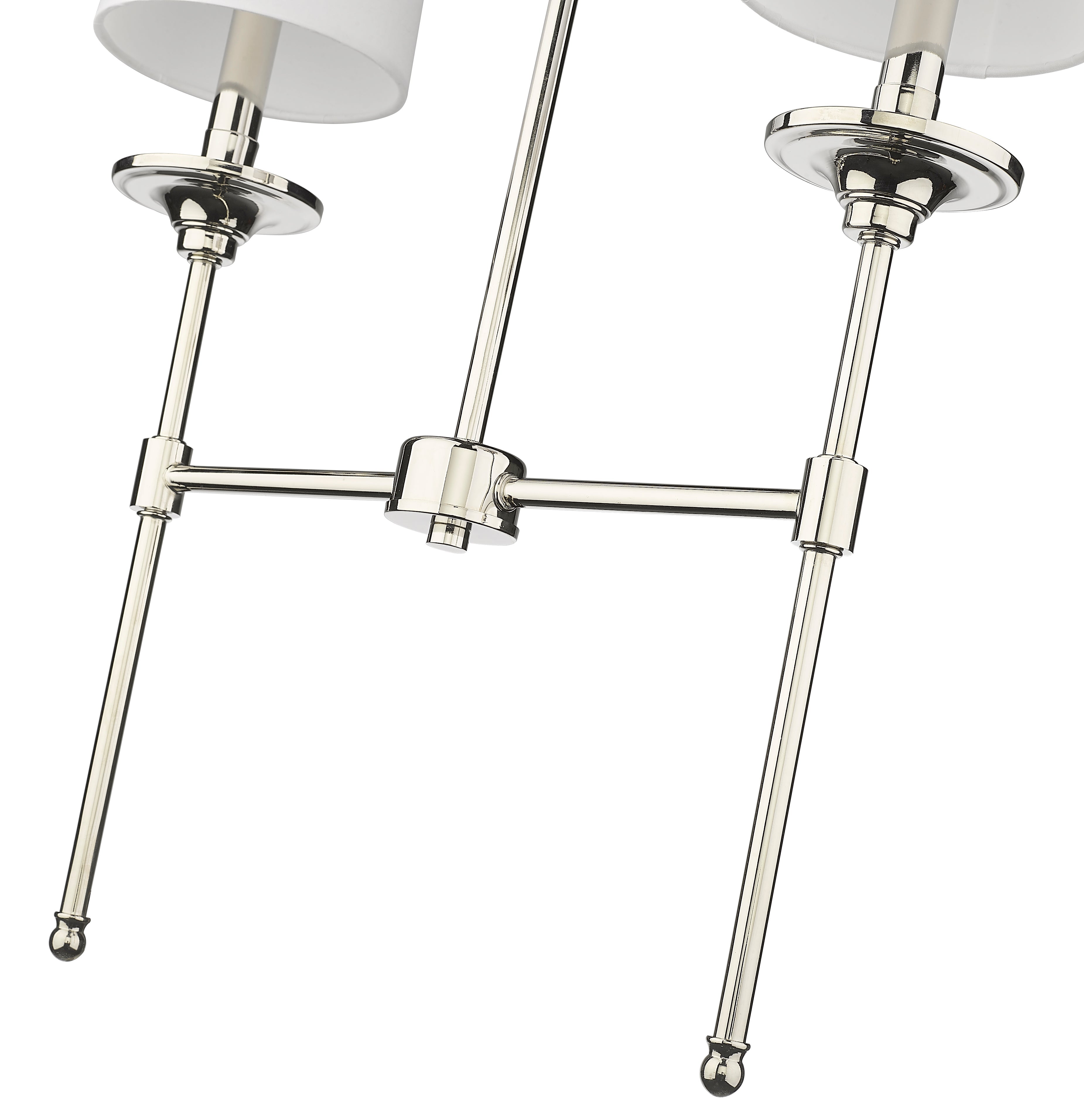Emily 2 Light Linear Chandelier Polished Nickel