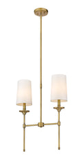 Emily 2 Light Linear Chandelier Rubbed Brass