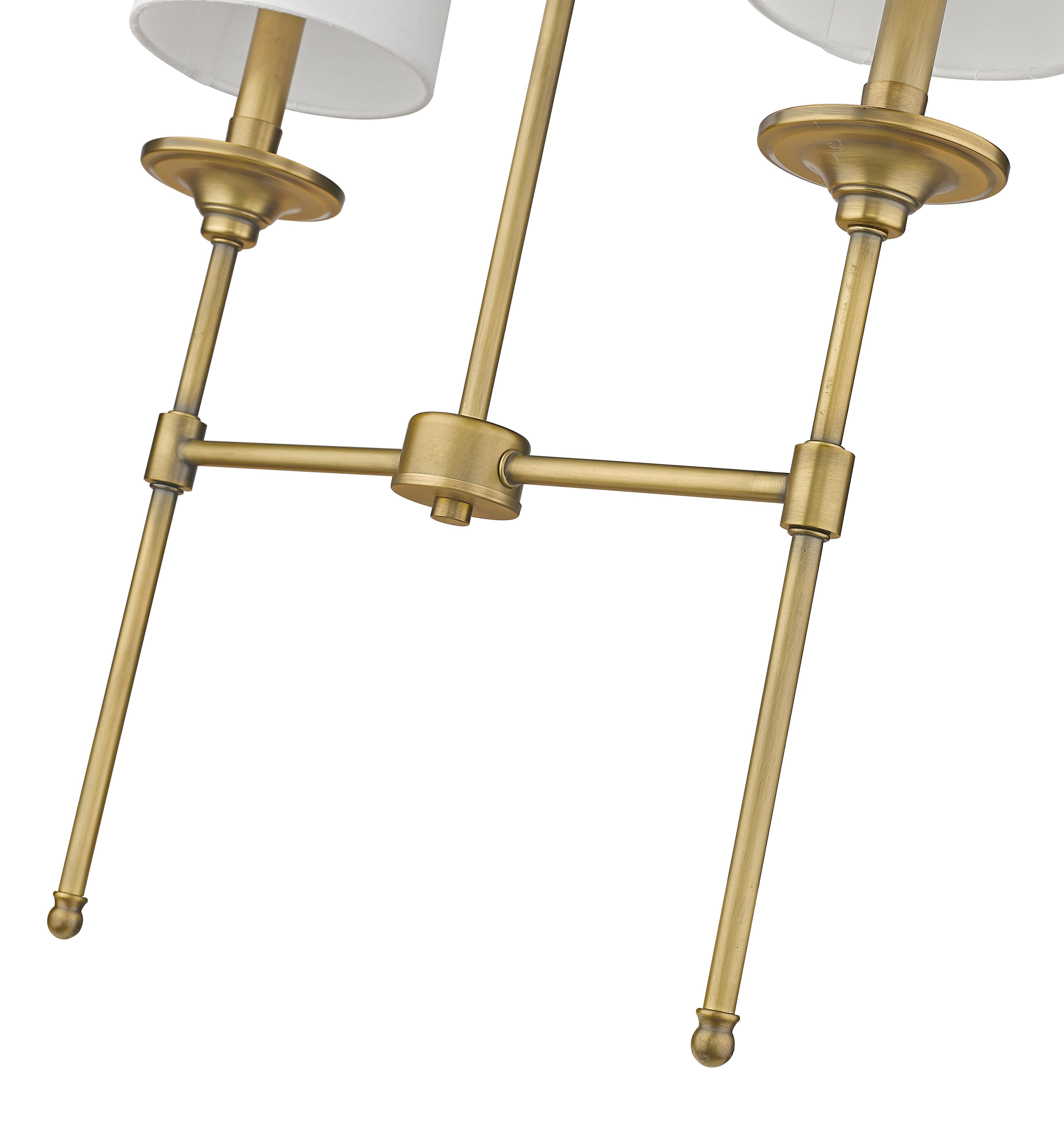Emily 2 Light Linear Chandelier Rubbed Brass