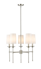 Emily 5 Light Chandelier Brushed Nickel