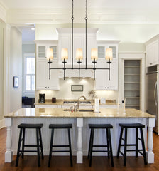 Emily 5 Light Linear Chandelier Matte Black