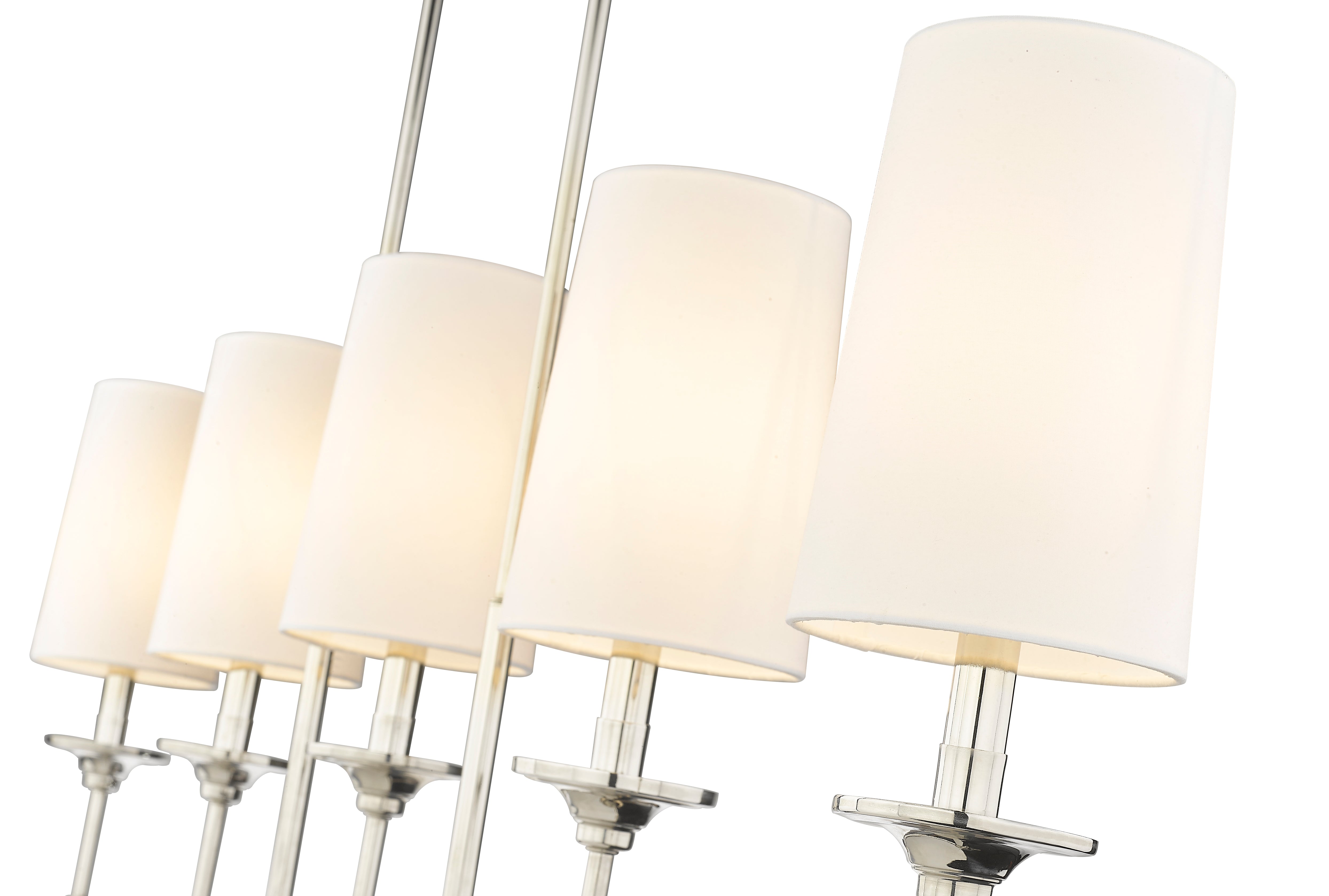 Emily 5 Light Linear Chandelier Polished Nickel