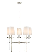 Emily 5 Light Chandelier Polished Nickel