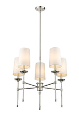 Emily 5 Light Chandelier Polished Nickel