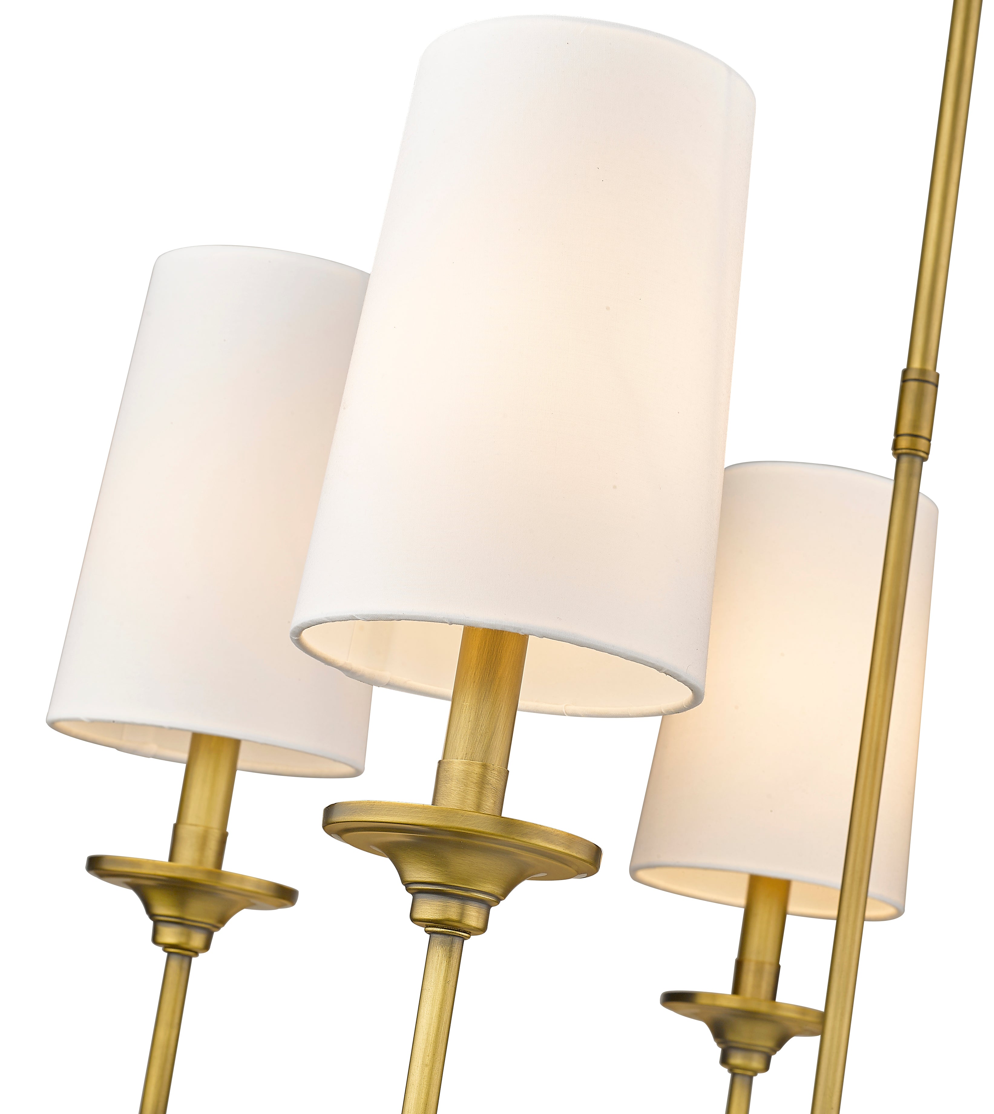 Emily 5 Light Chandelier Rubbed Brass