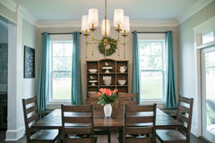 Emily 5 Light Chandelier Rubbed Brass