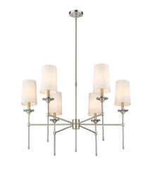 Emily 6 Light Chandelier Brushed Nickel
