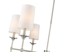 Emily 6 Light Chandelier Brushed Nickel