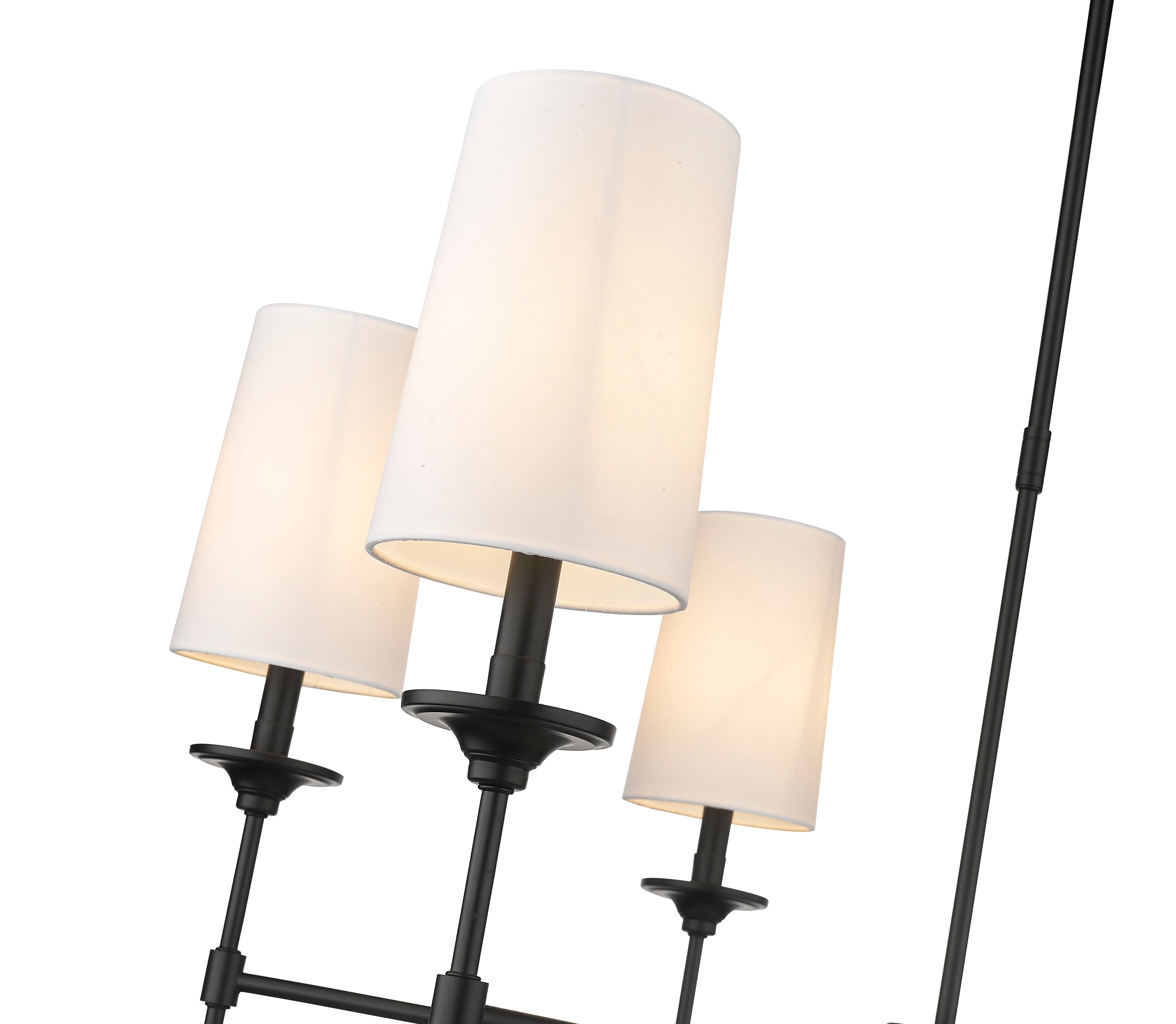Emily 6 Light Chandelier Matte Black