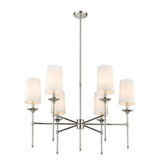 Emily 6 Light Chandelier Polished Nickel