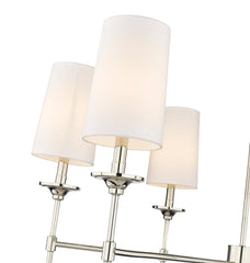 Emily 6 Light Chandelier Polished Nickel