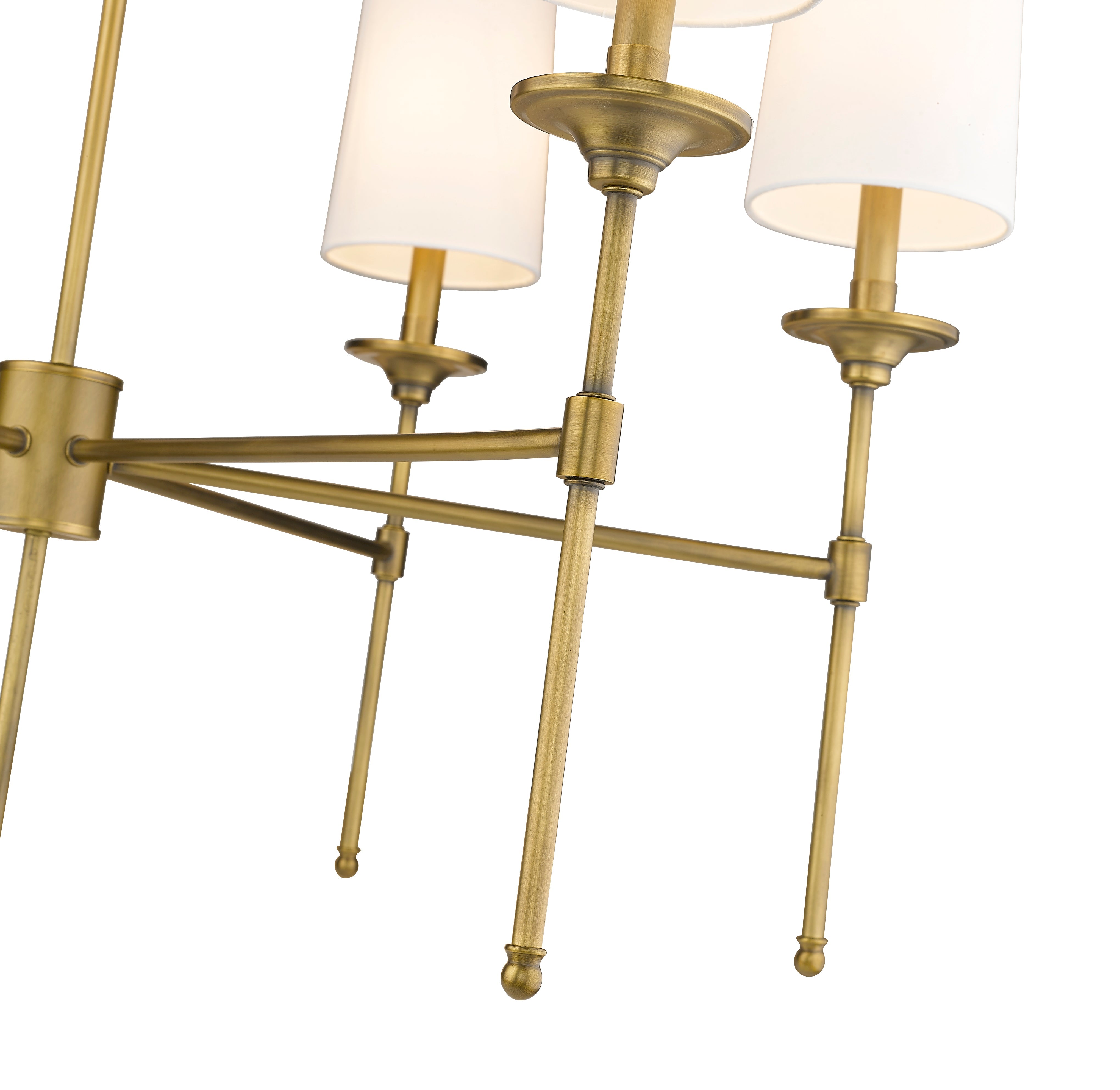 Emily 6 Light Chandelier Rubbed Brass