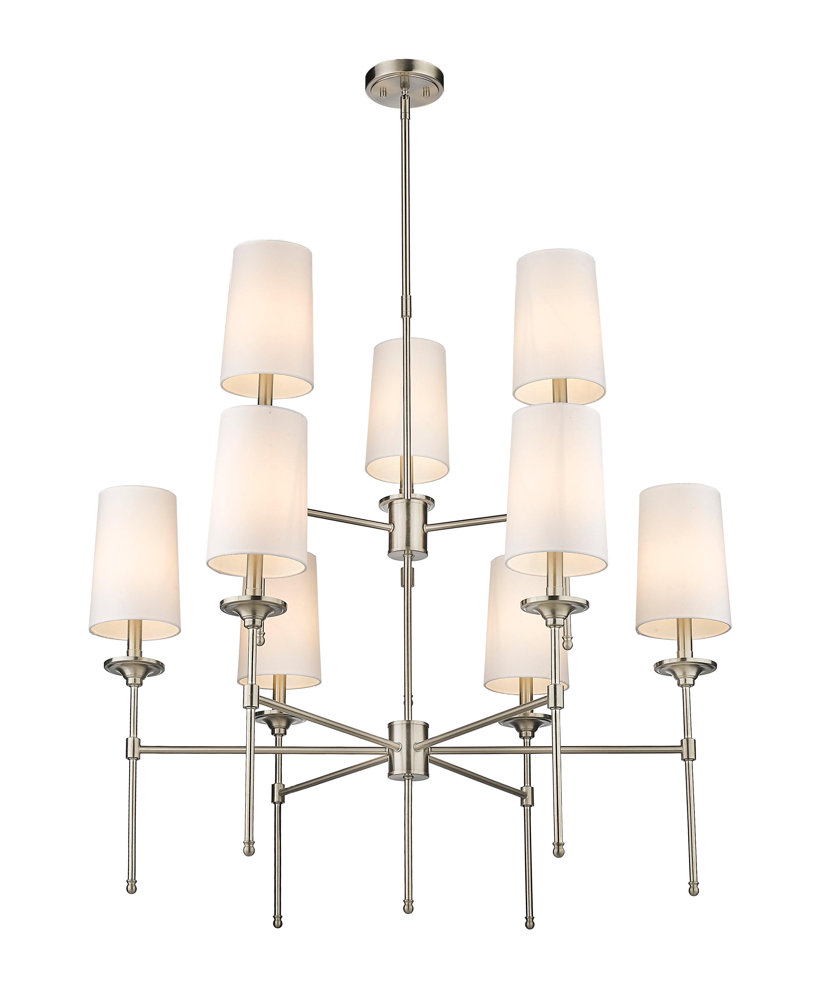 Emily 9 Light Chandelier Brushed Nickel