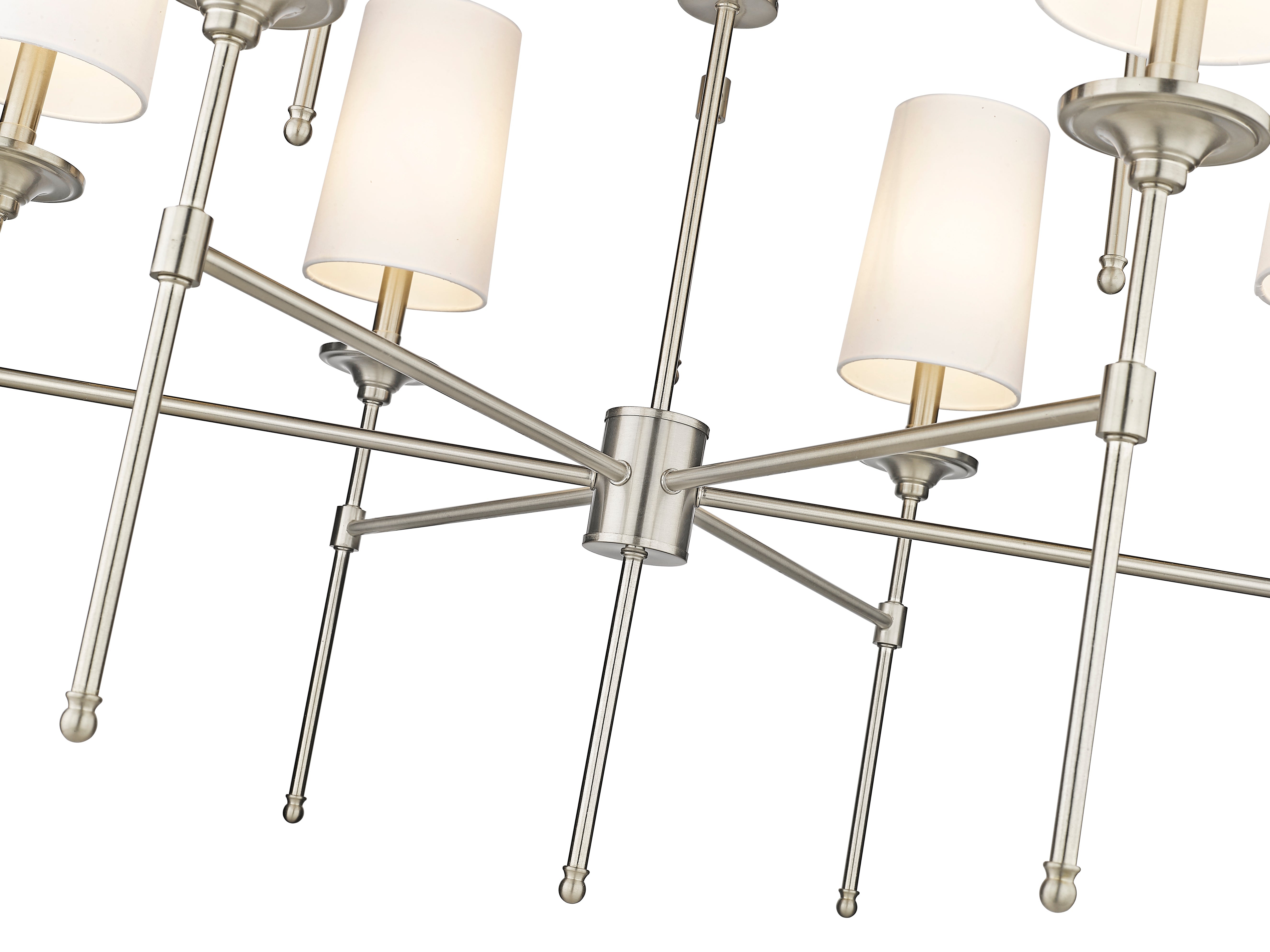 Emily 9 Light Chandelier Brushed Nickel