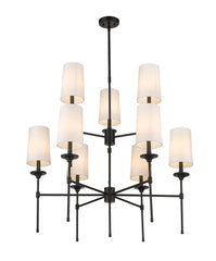Emily 9 Light Chandelier Matte Black