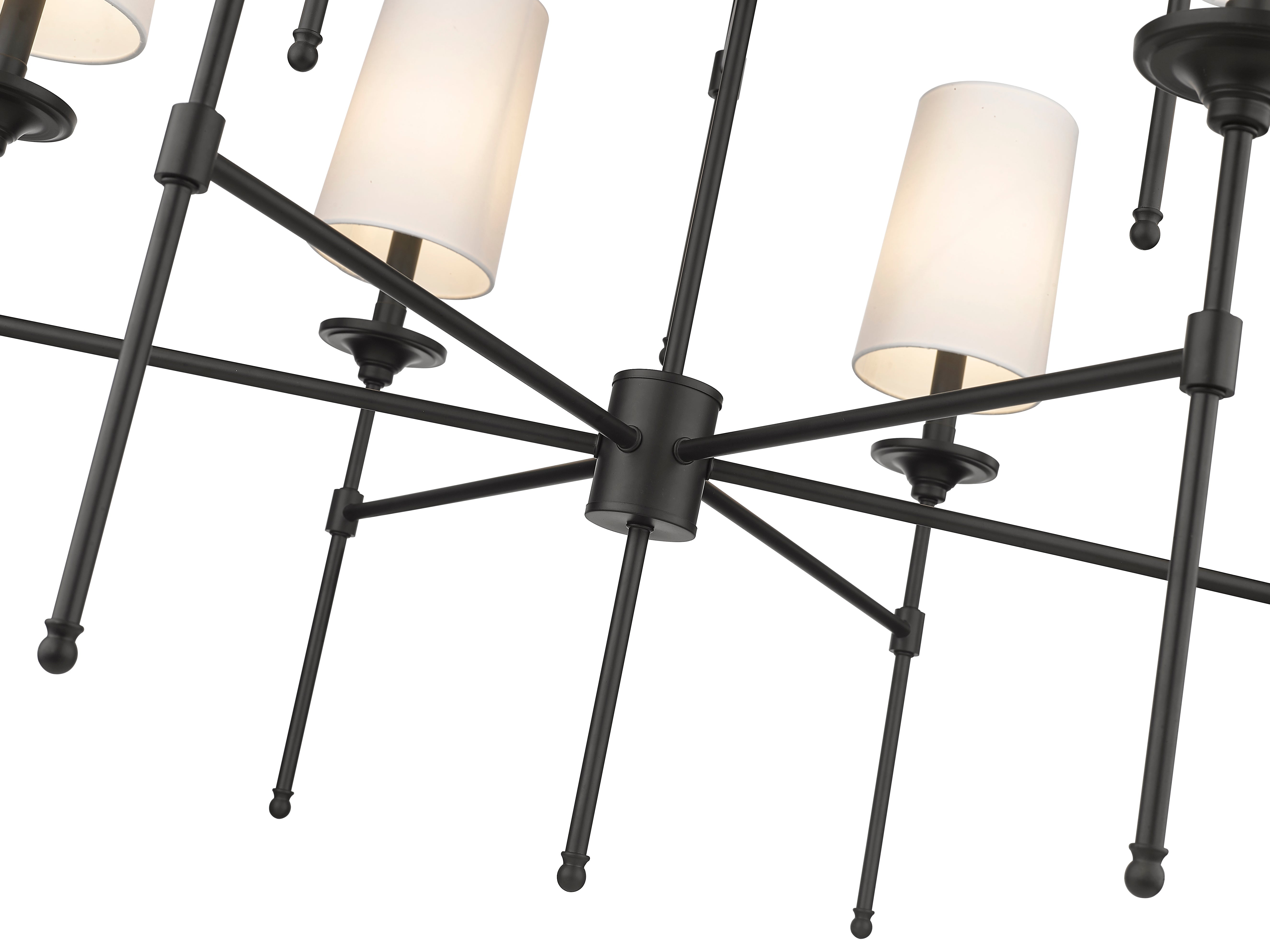 Emily 9 Light Chandelier Matte Black