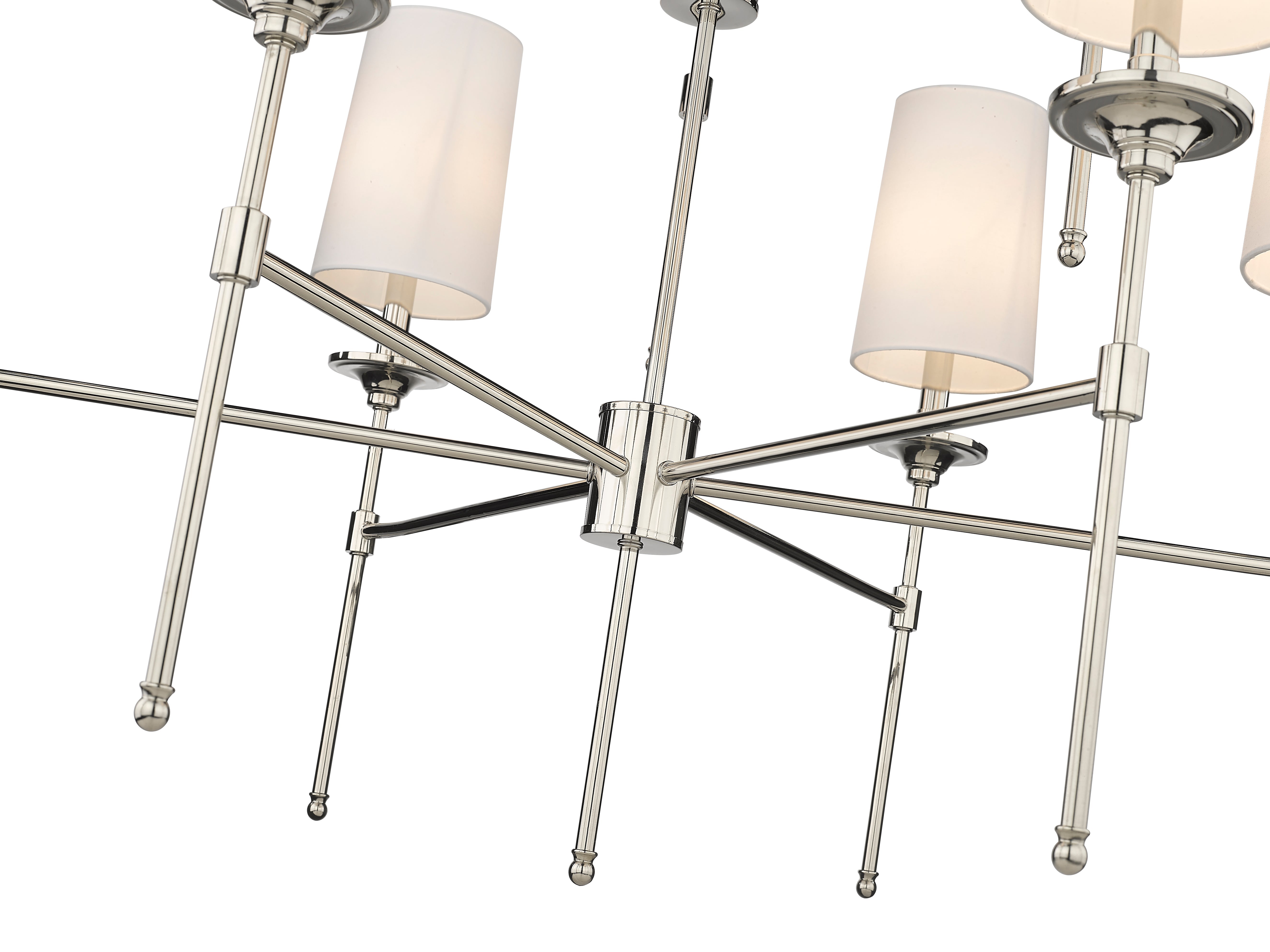 Emily 9 Light Chandelier Polished Nickel