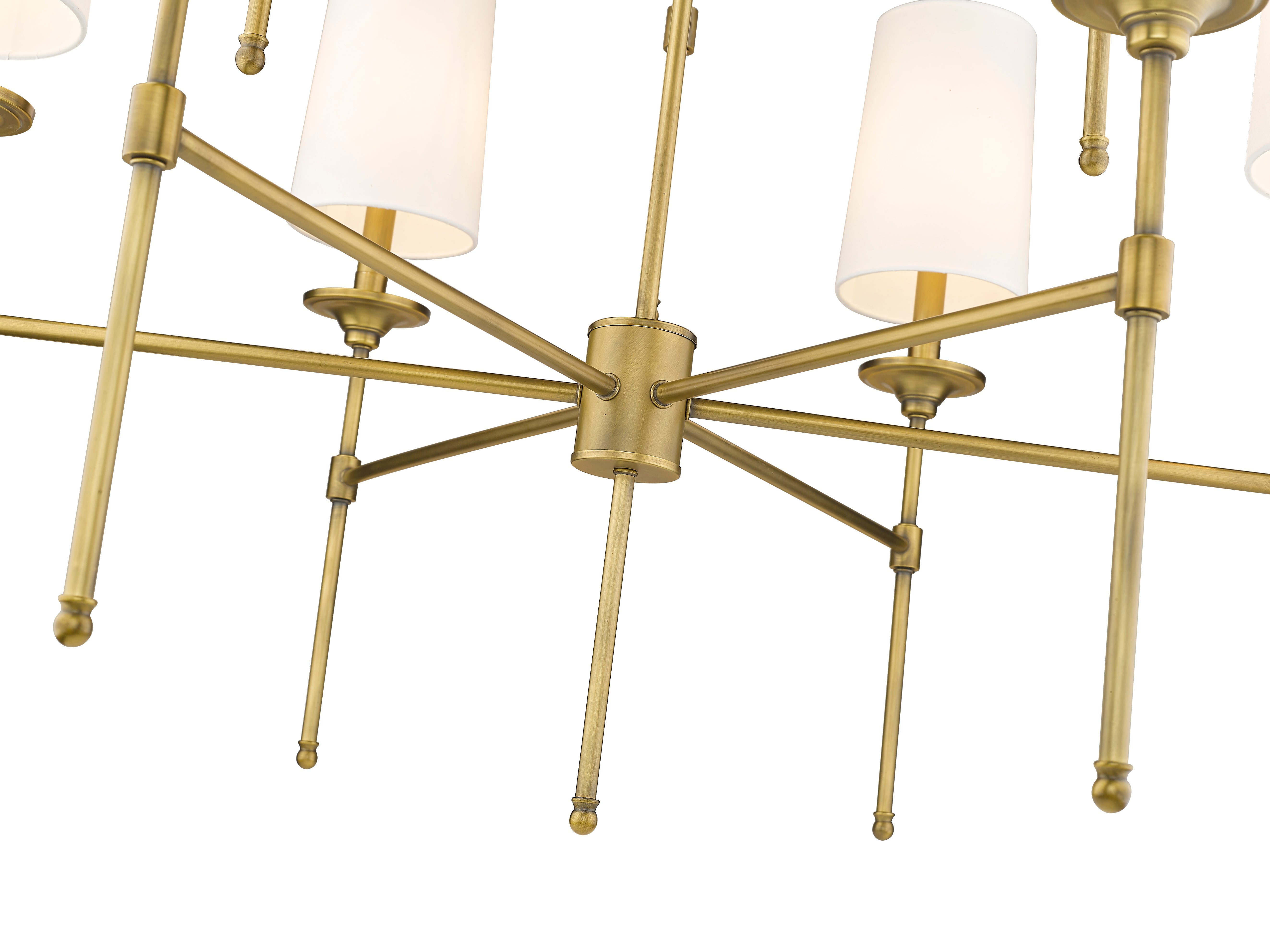 Emily 9 Light Chandelier Rubbed Brass