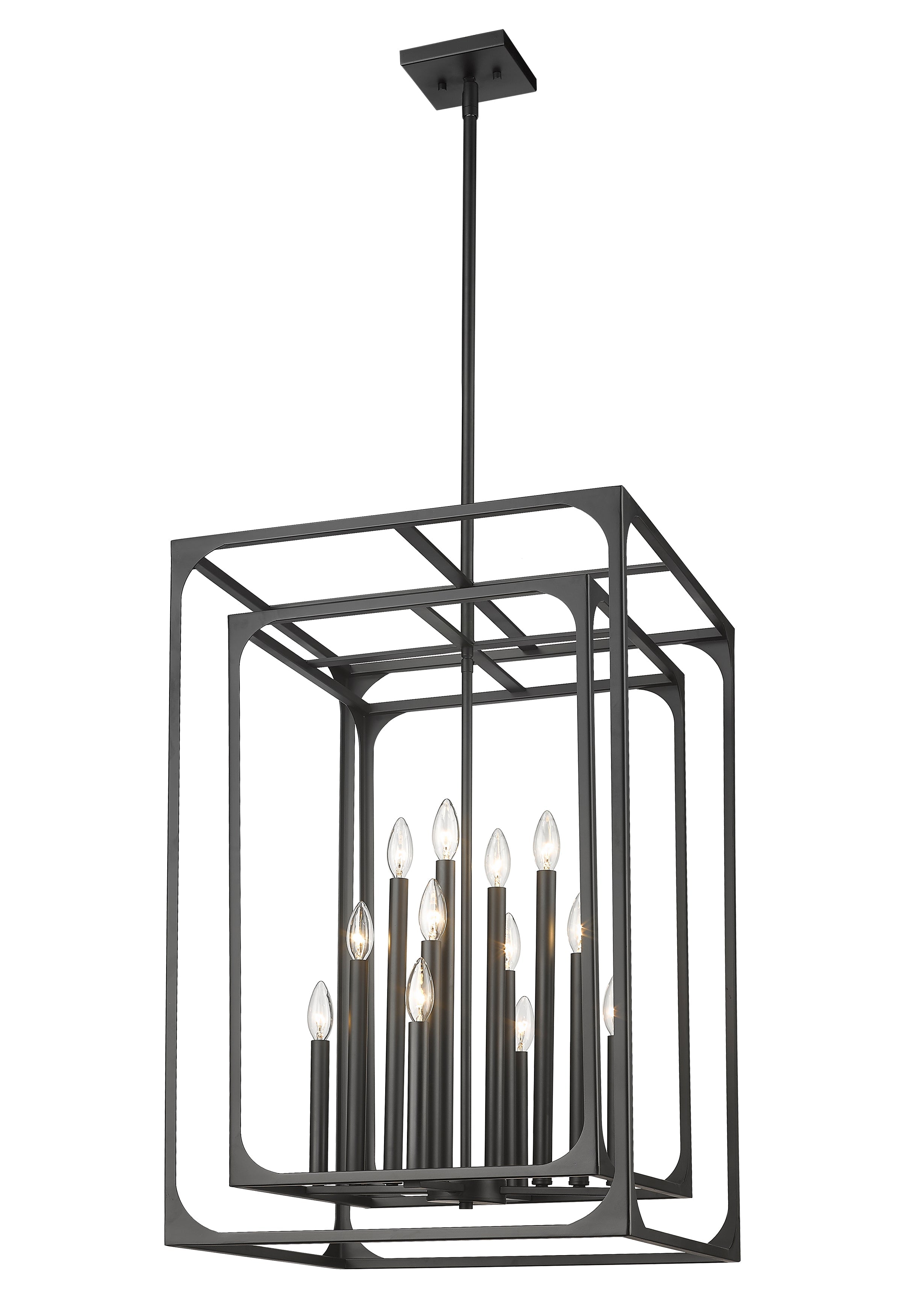 Easton 12 Light Chandelier Matte Black