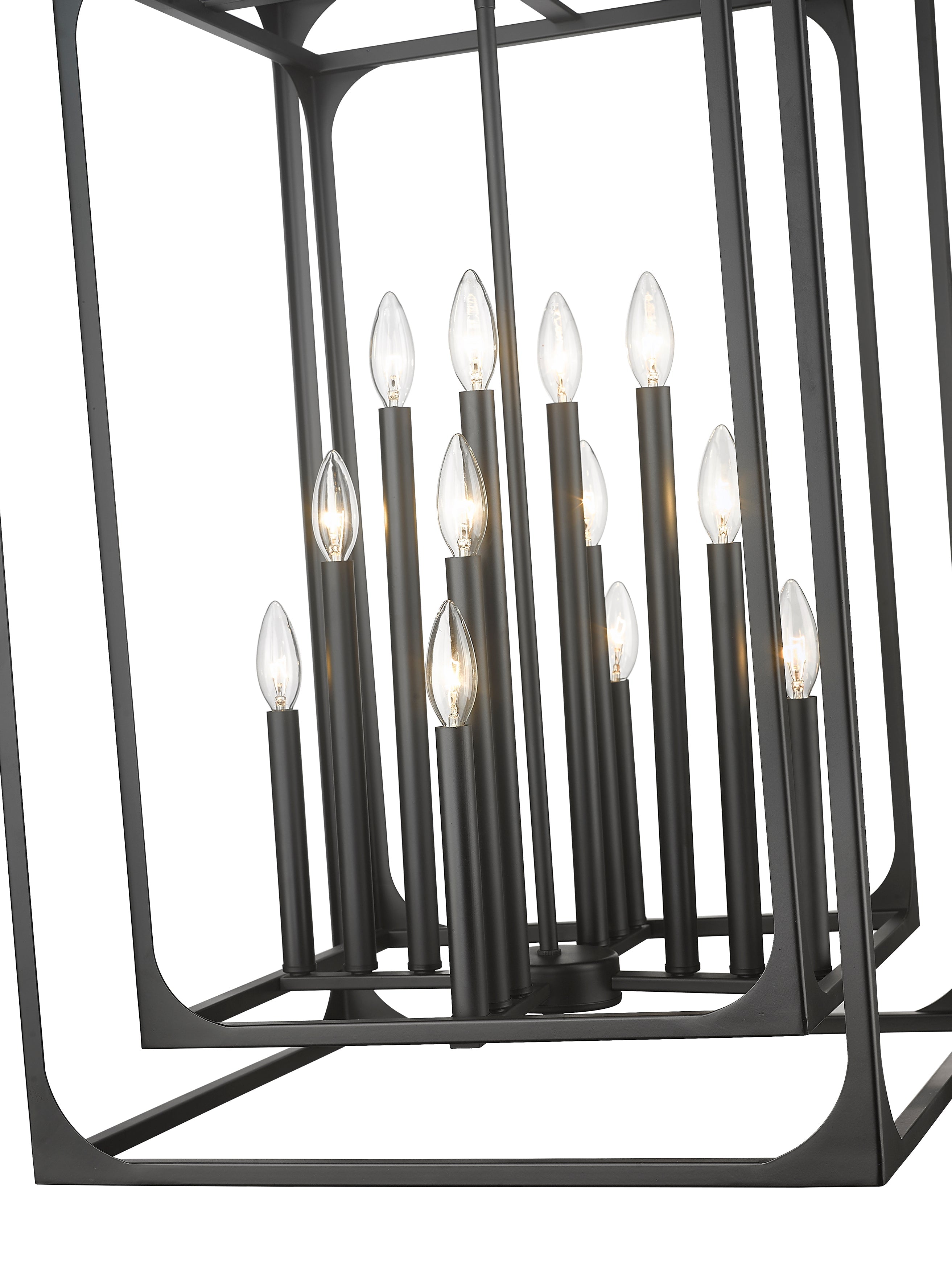 Easton 12 Light Chandelier Matte Black