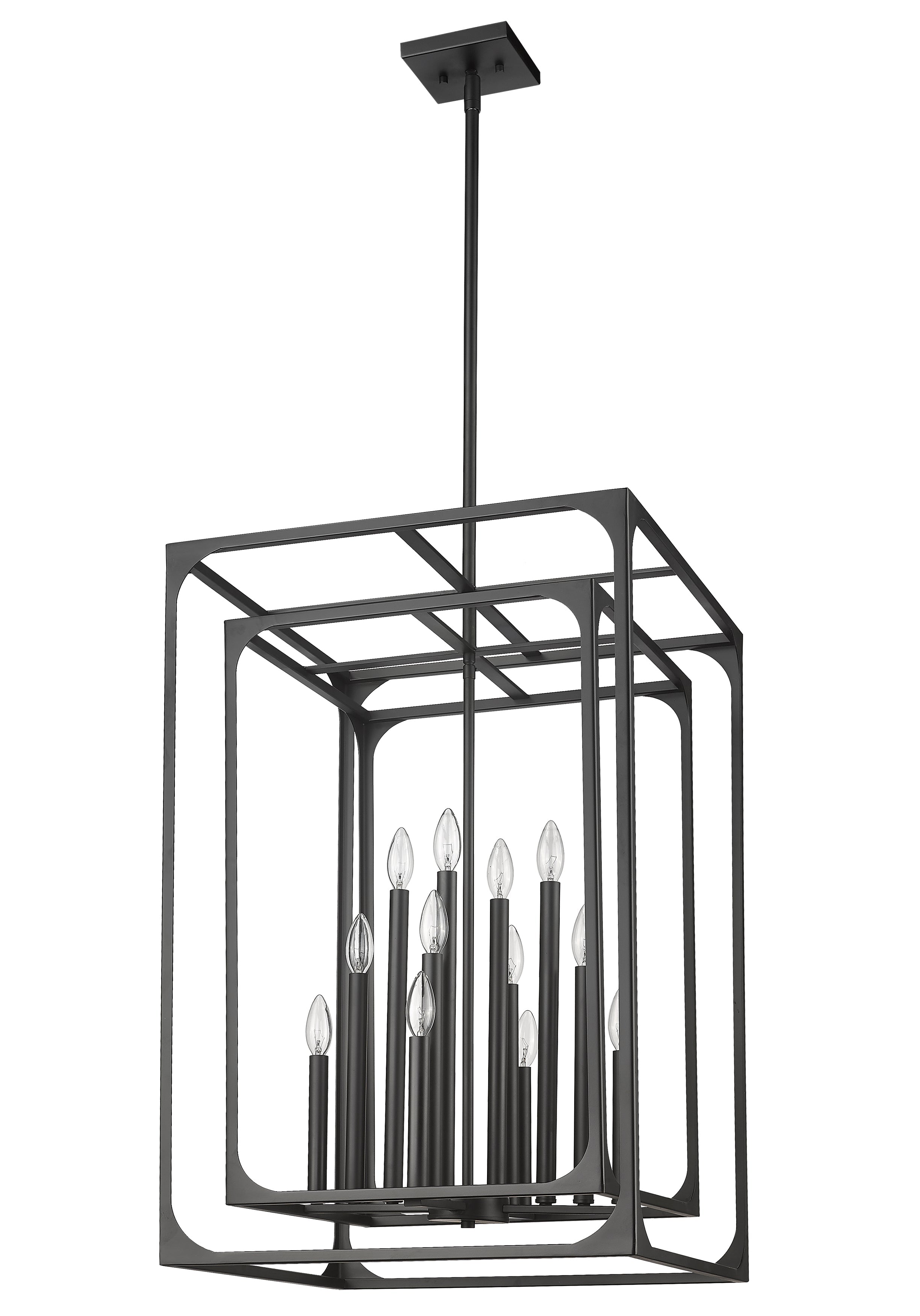 Easton 12 Light Chandelier Matte Black