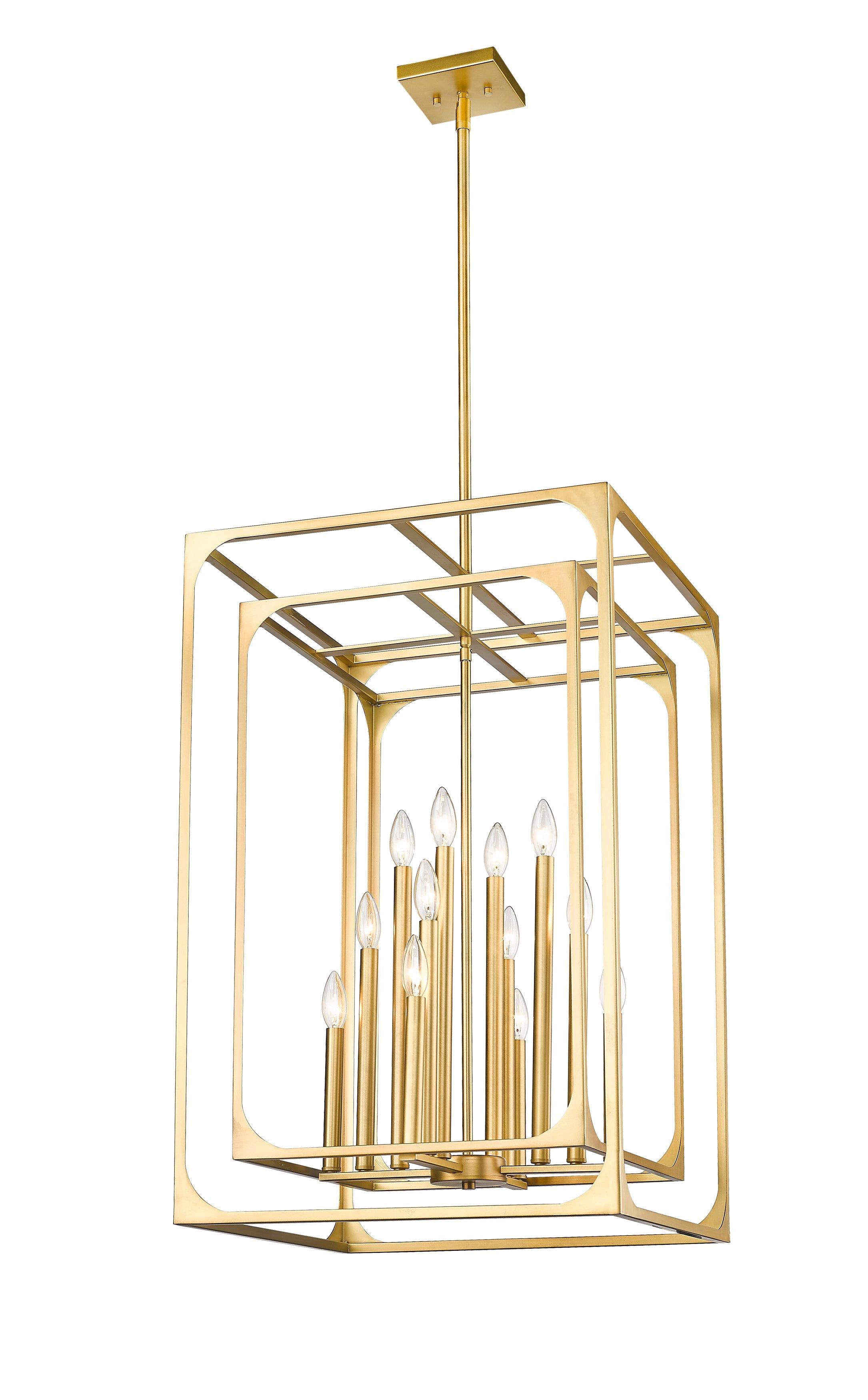 Easton 12 Light Chandelier Rubbed Brass