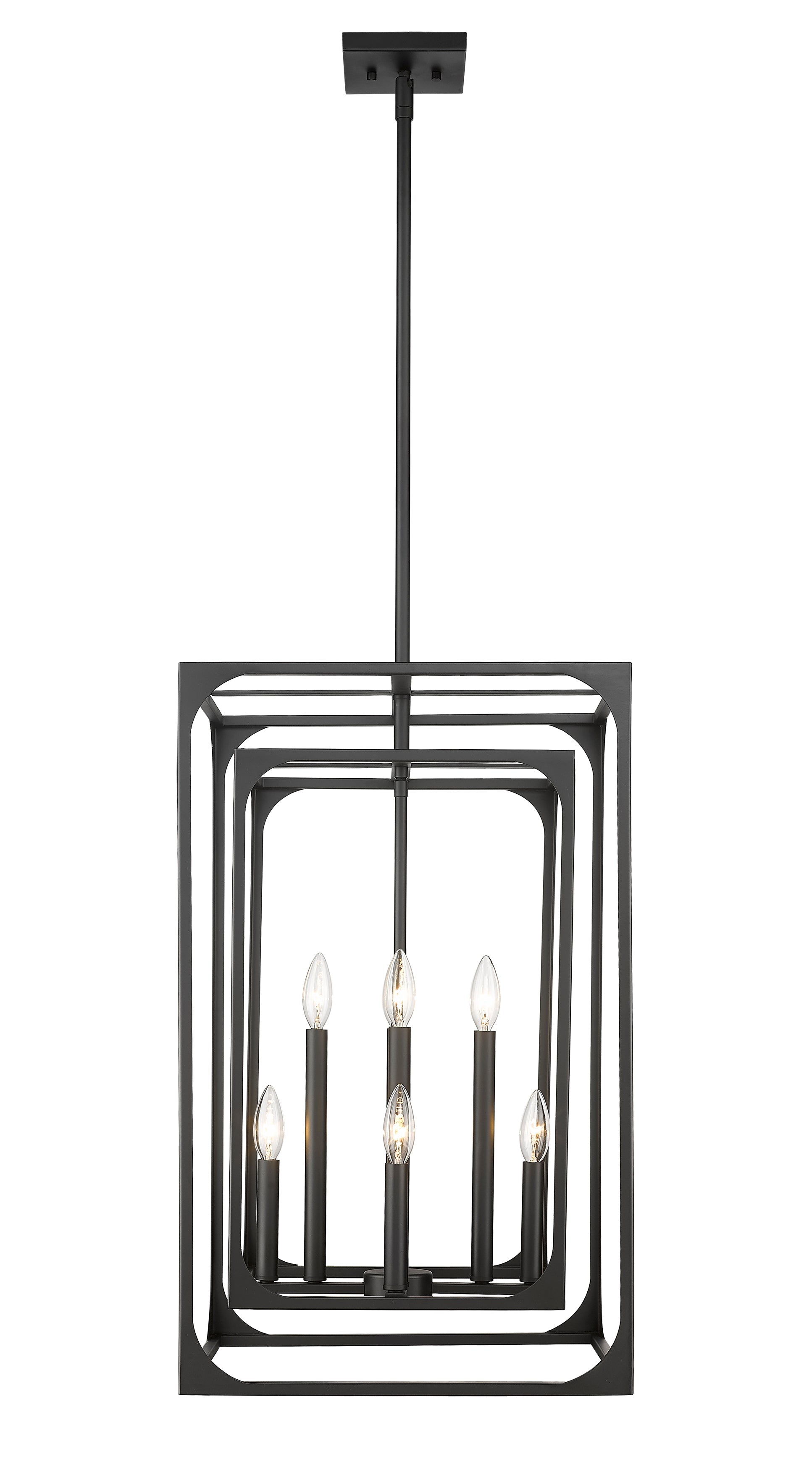 Easton 8 Light Chandelier Matte Black