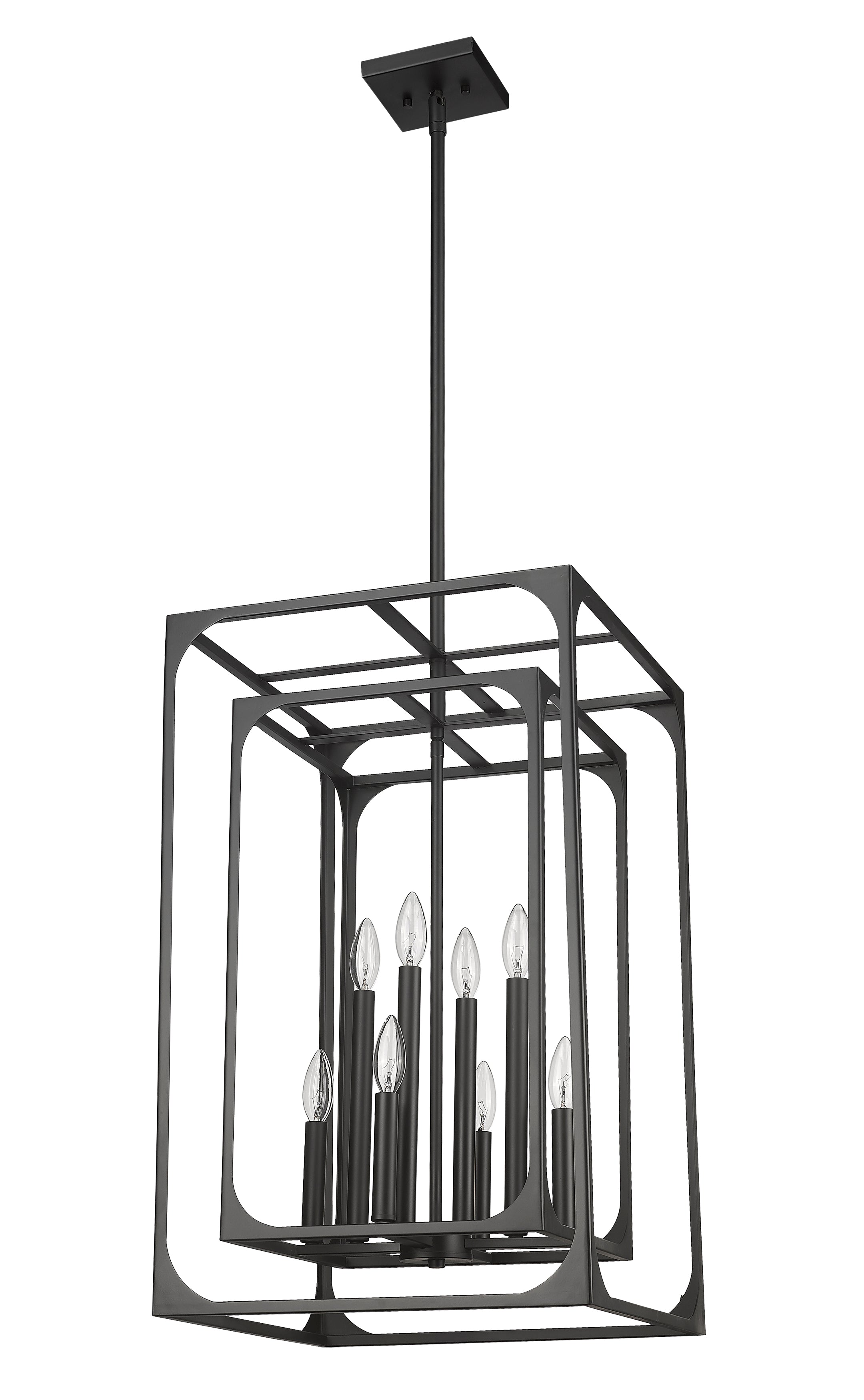 Easton 8 Light Chandelier Matte Black