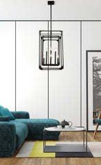 Easton 8 Light Chandelier Matte Black