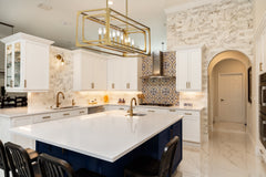 Easton 9 Light Linear Chandelier Rubbed Brass