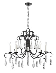 Amara 5 Light Chandelier Matte Black