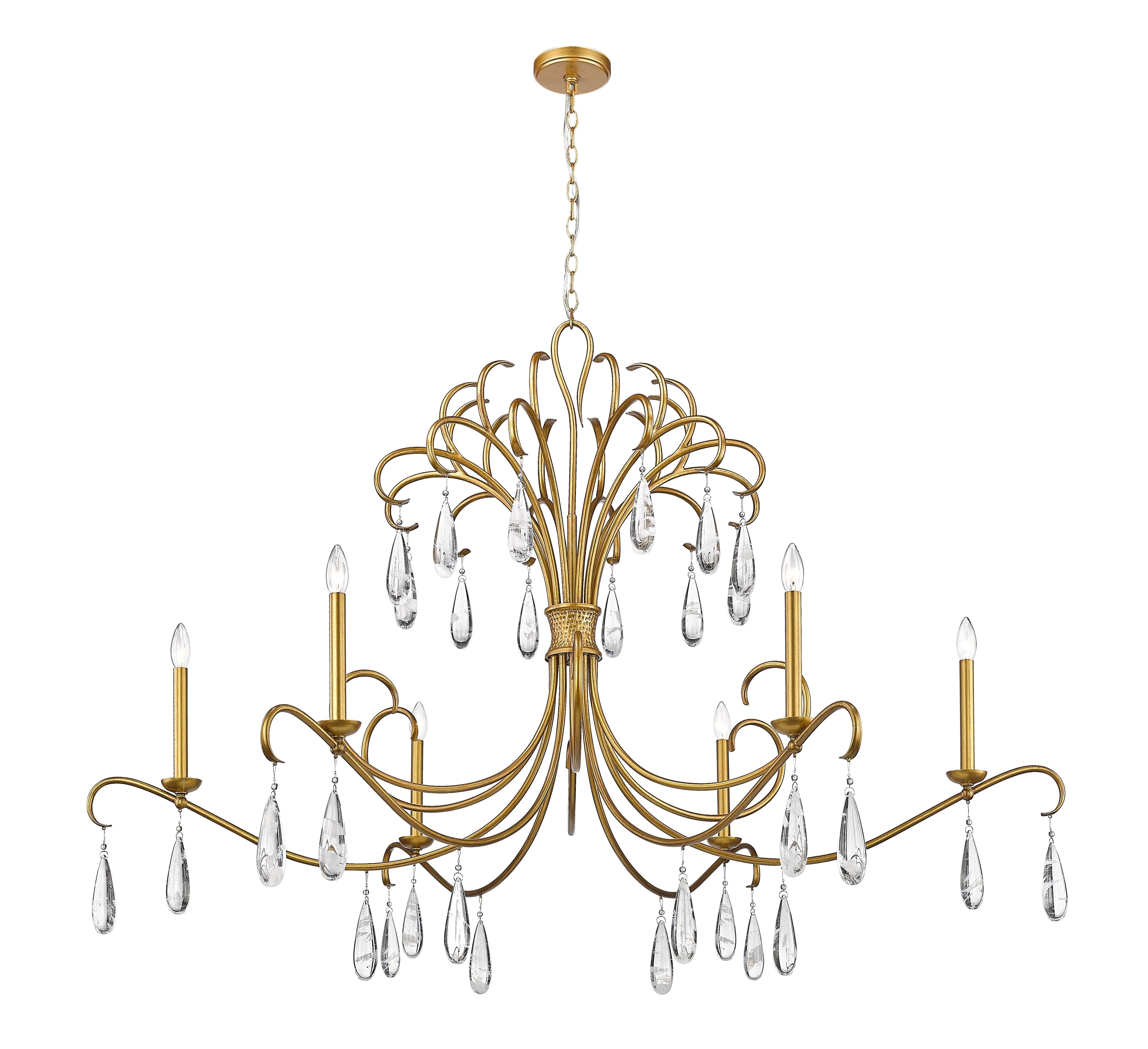Amara 6 Light Chandelier Gilded Gold