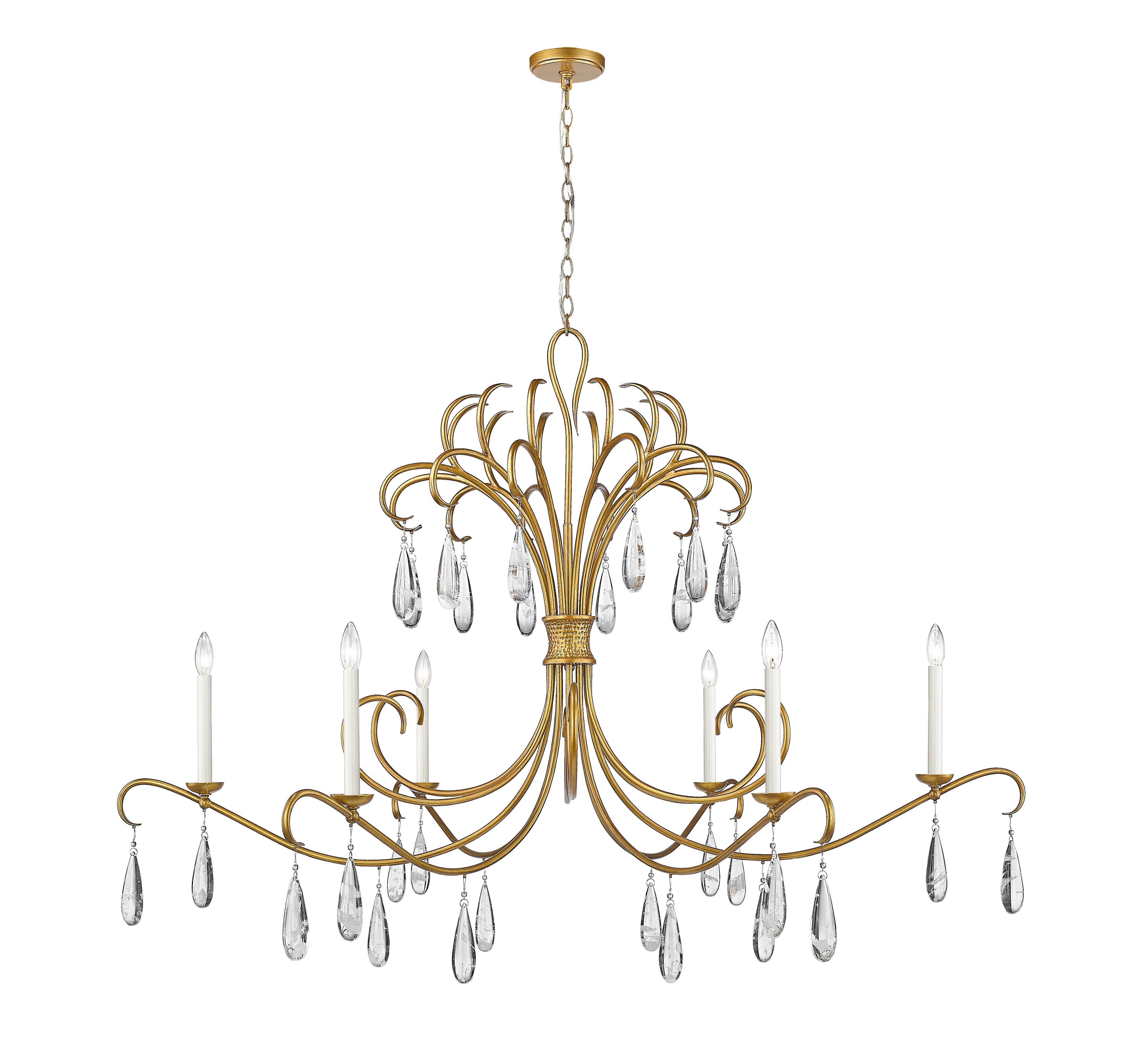 Amara 6 Light Chandelier Gilded Gold