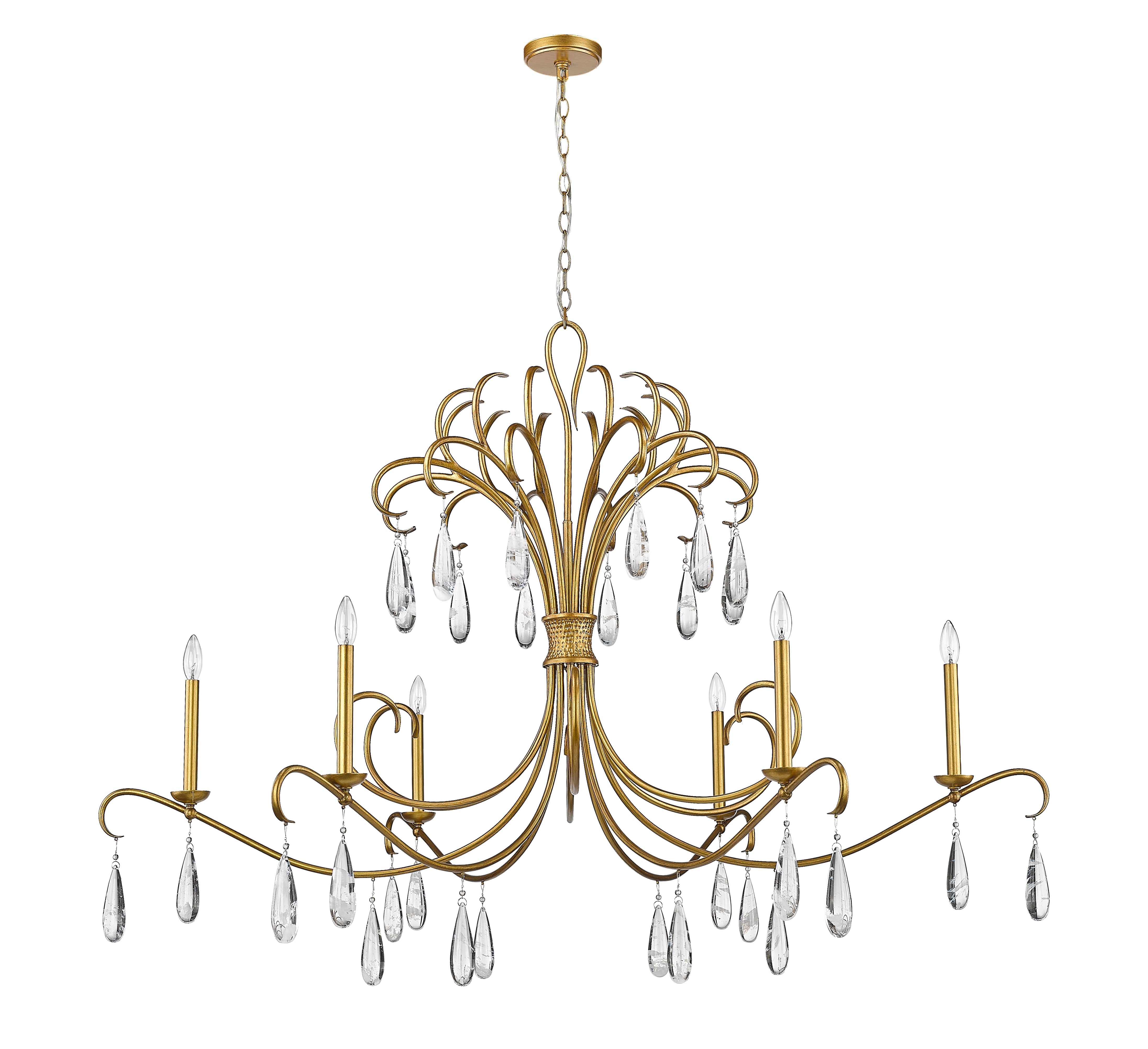 Amara 6 Light Chandelier Gilded Gold