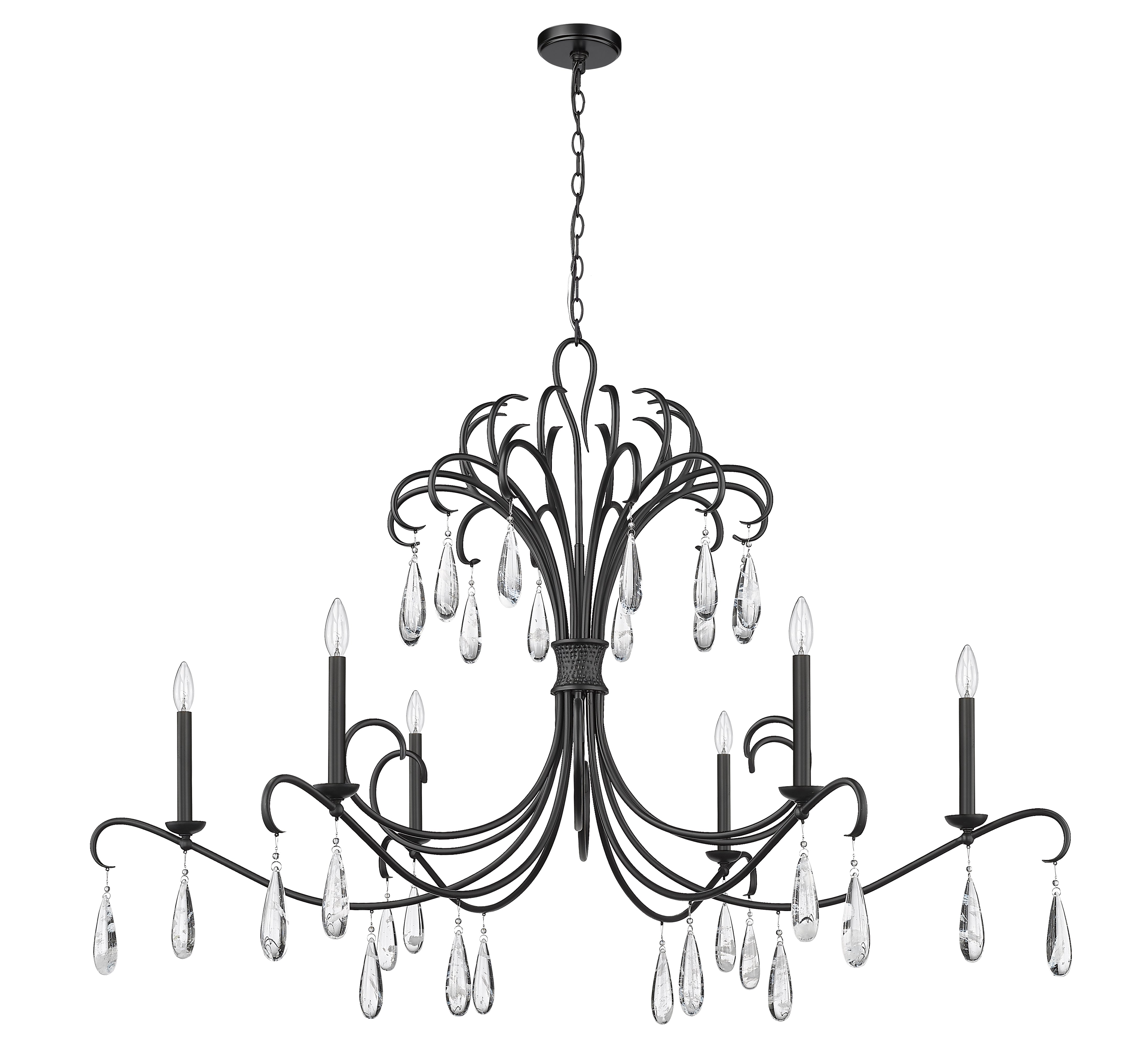Amara 6 Light Chandelier Matte Black