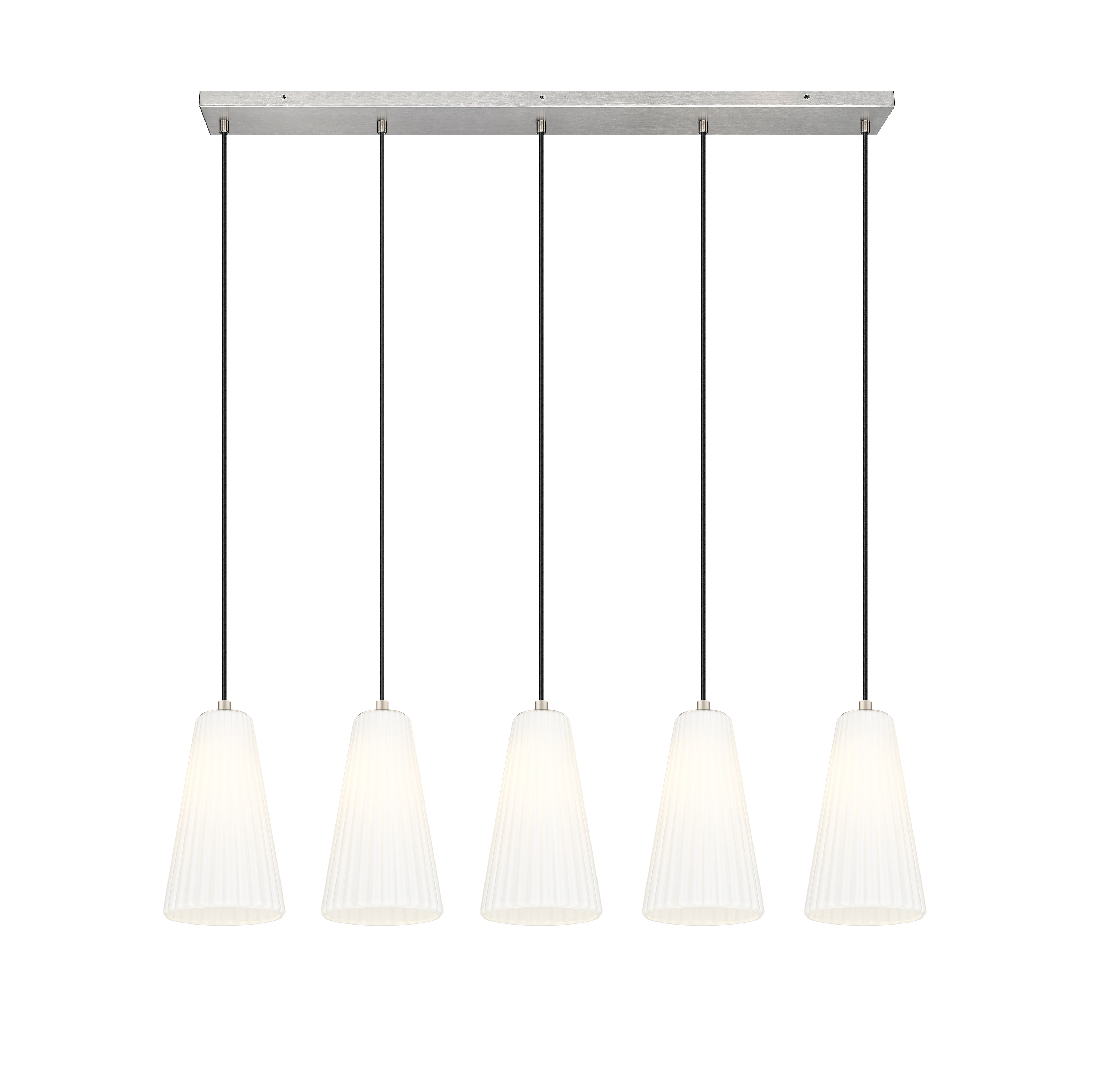 Farrell 5 Light Linear Chandelier Brushed Nickel