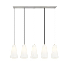 Farrell 5 Light Linear Chandelier Brushed Nickel
