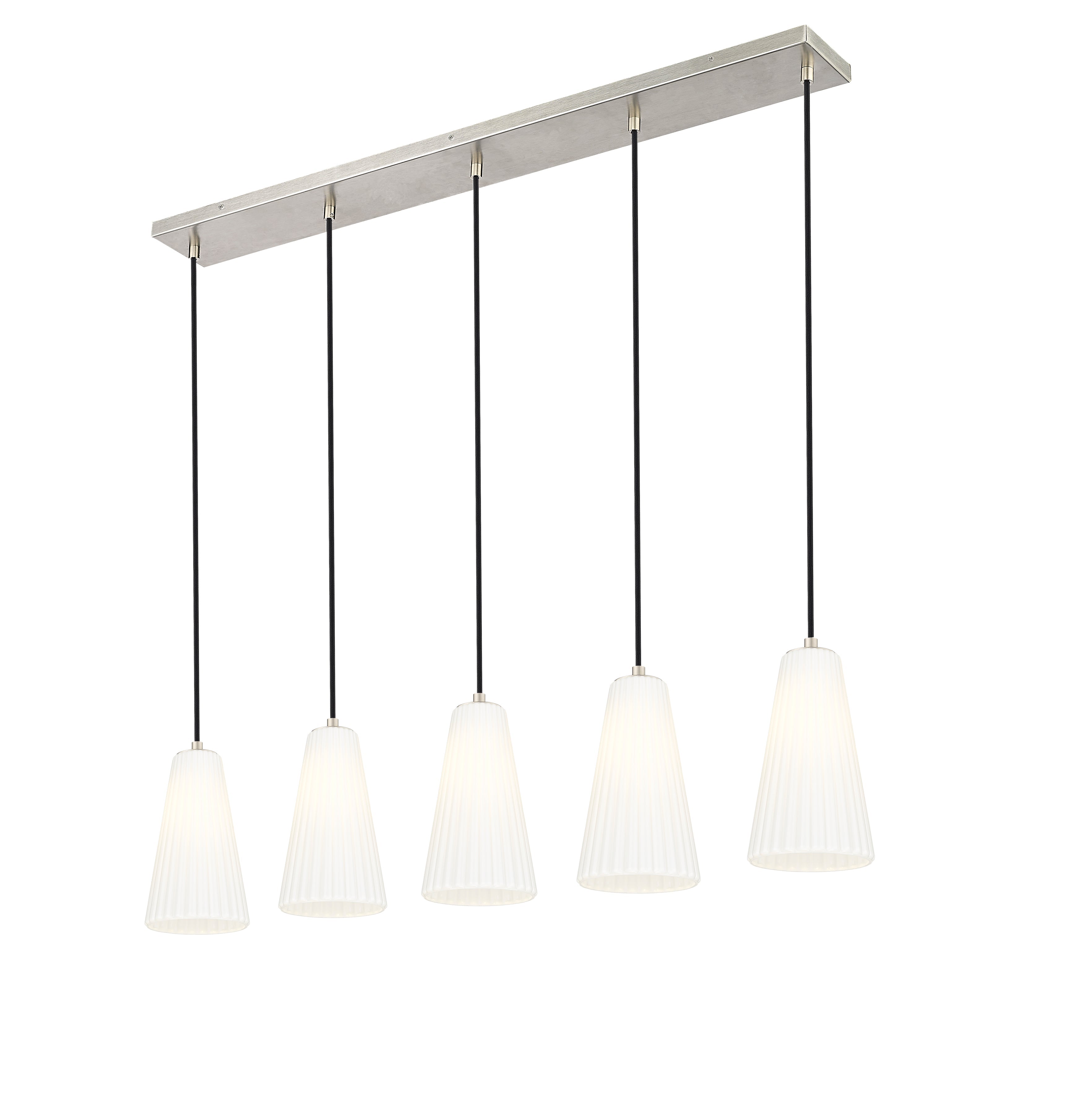 Farrell 5 Light Linear Chandelier Brushed Nickel