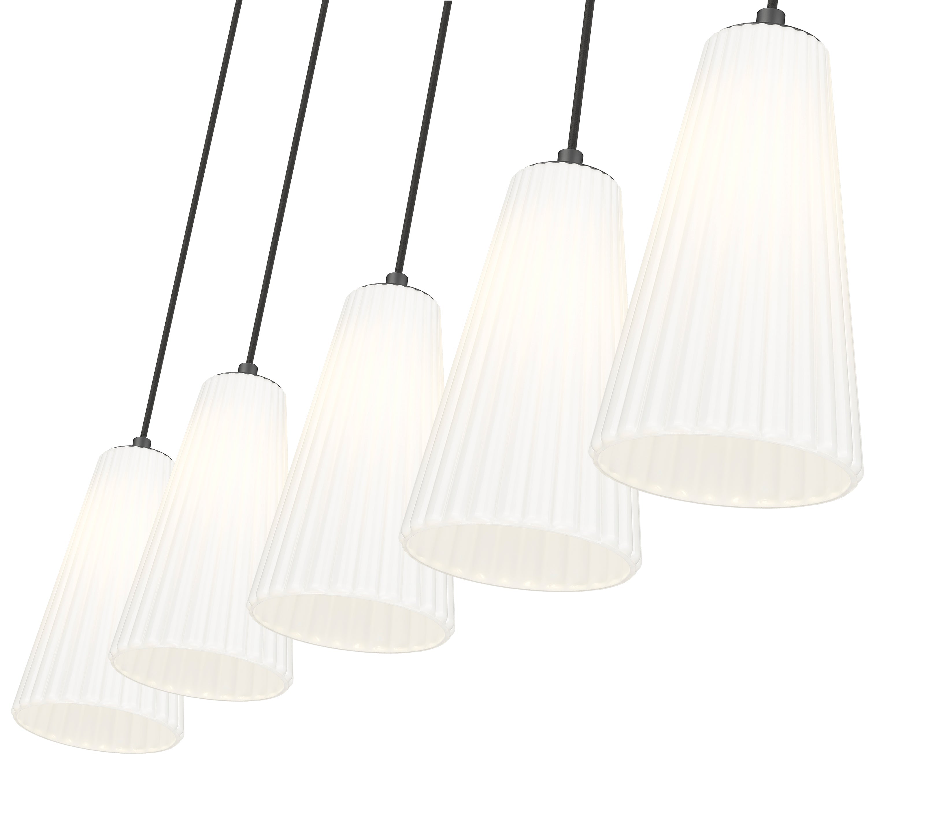 Farrell 5 Light Linear Chandelier Matte Black